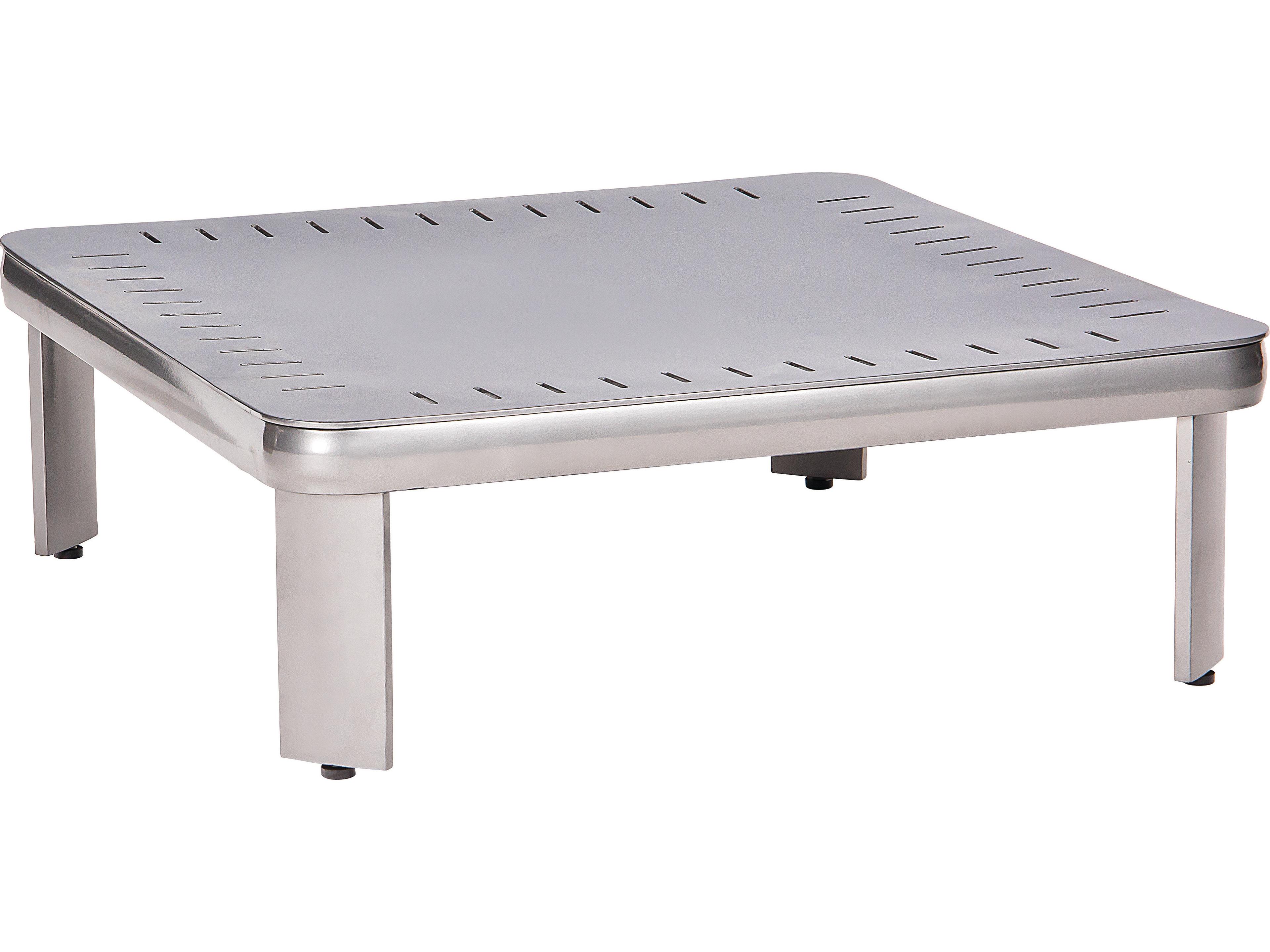 Woodard Metropolis Aluminum Square Outdoor Patio Coffee Table