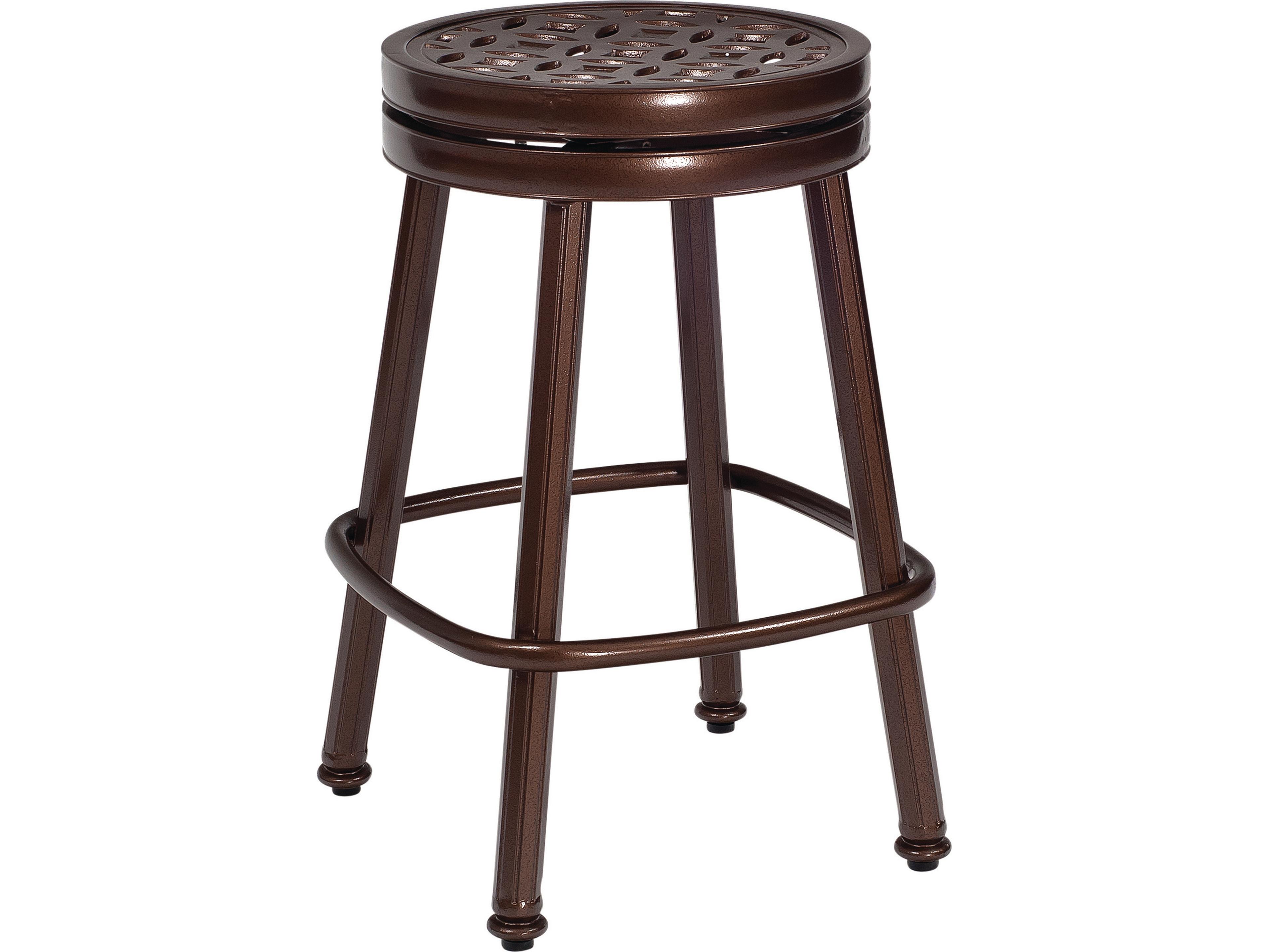 Woodard Cast Casa Cast Aluminum Round Swivel Patio Counter Stool