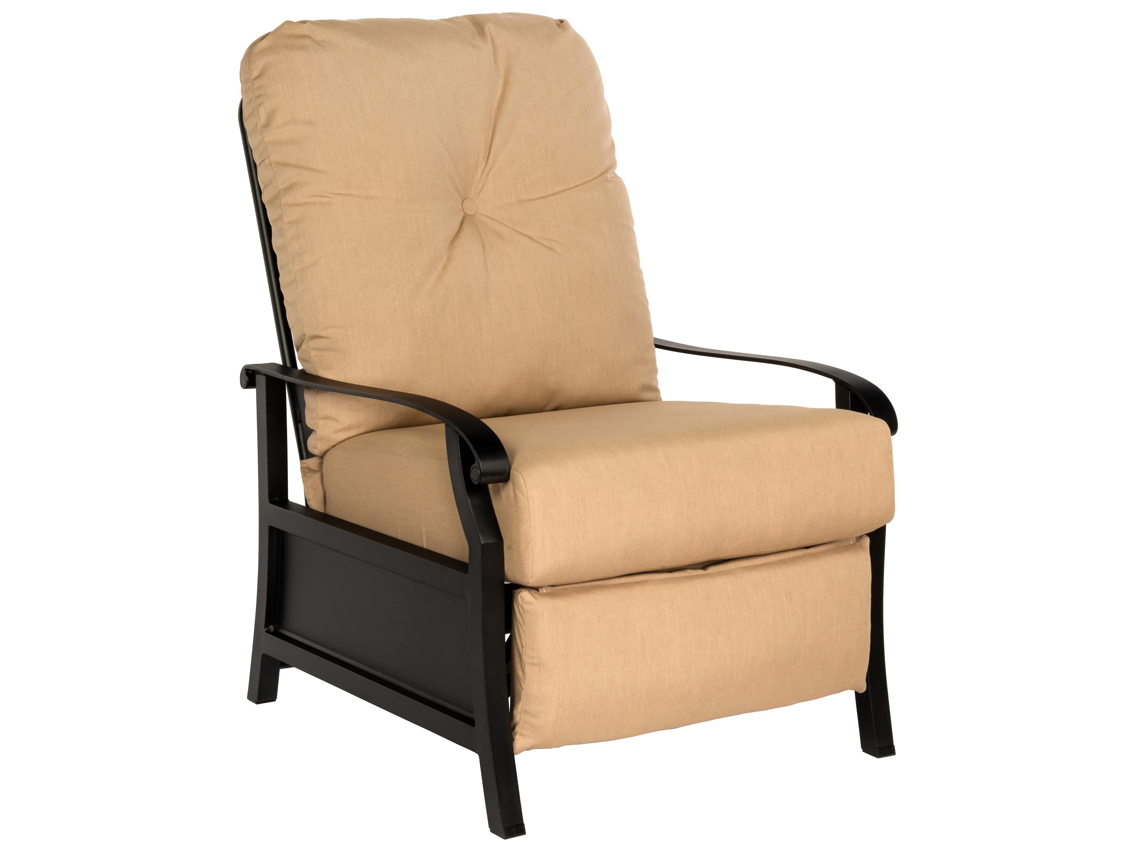 Woodard Cortland Cushion Aluminum Recliner Patio Lounge Chair