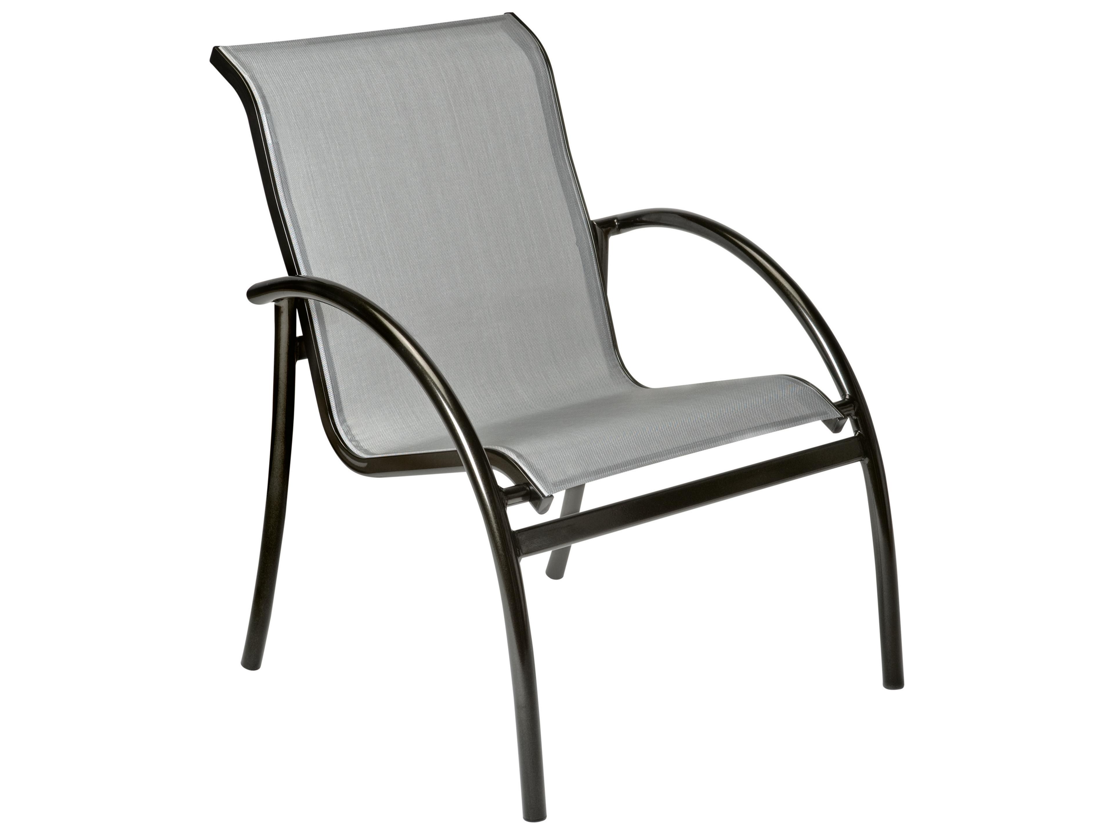 Woodard Tribeca Aluminum Stackable Outdoor Patio Dining Arm Chair