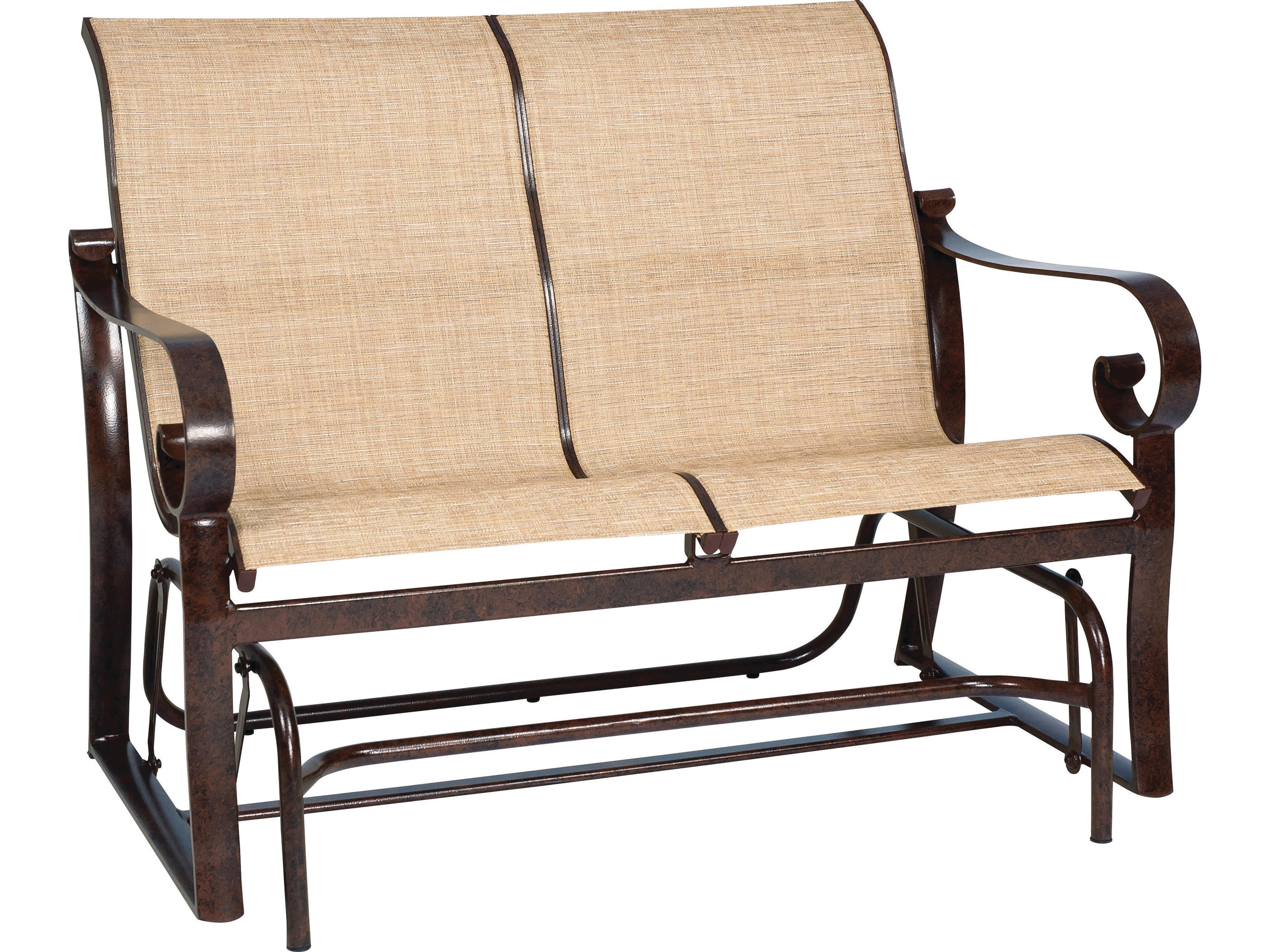 Woodard Belden Sling Aluminum Glider Outdoor Loveseat