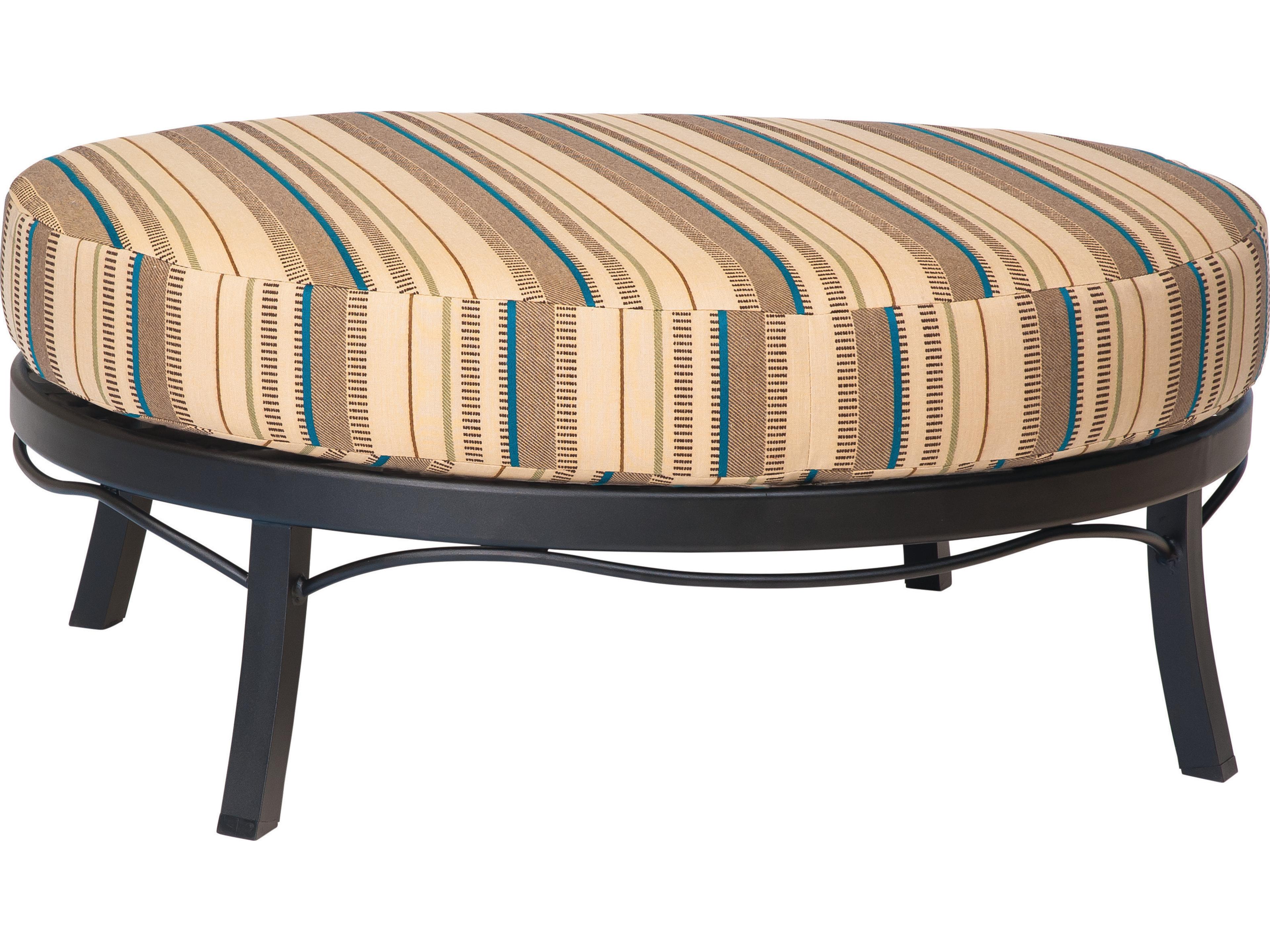 Woodard Cortland Cushion Aluminum Universal Oval Outdoor Patio Ottoman