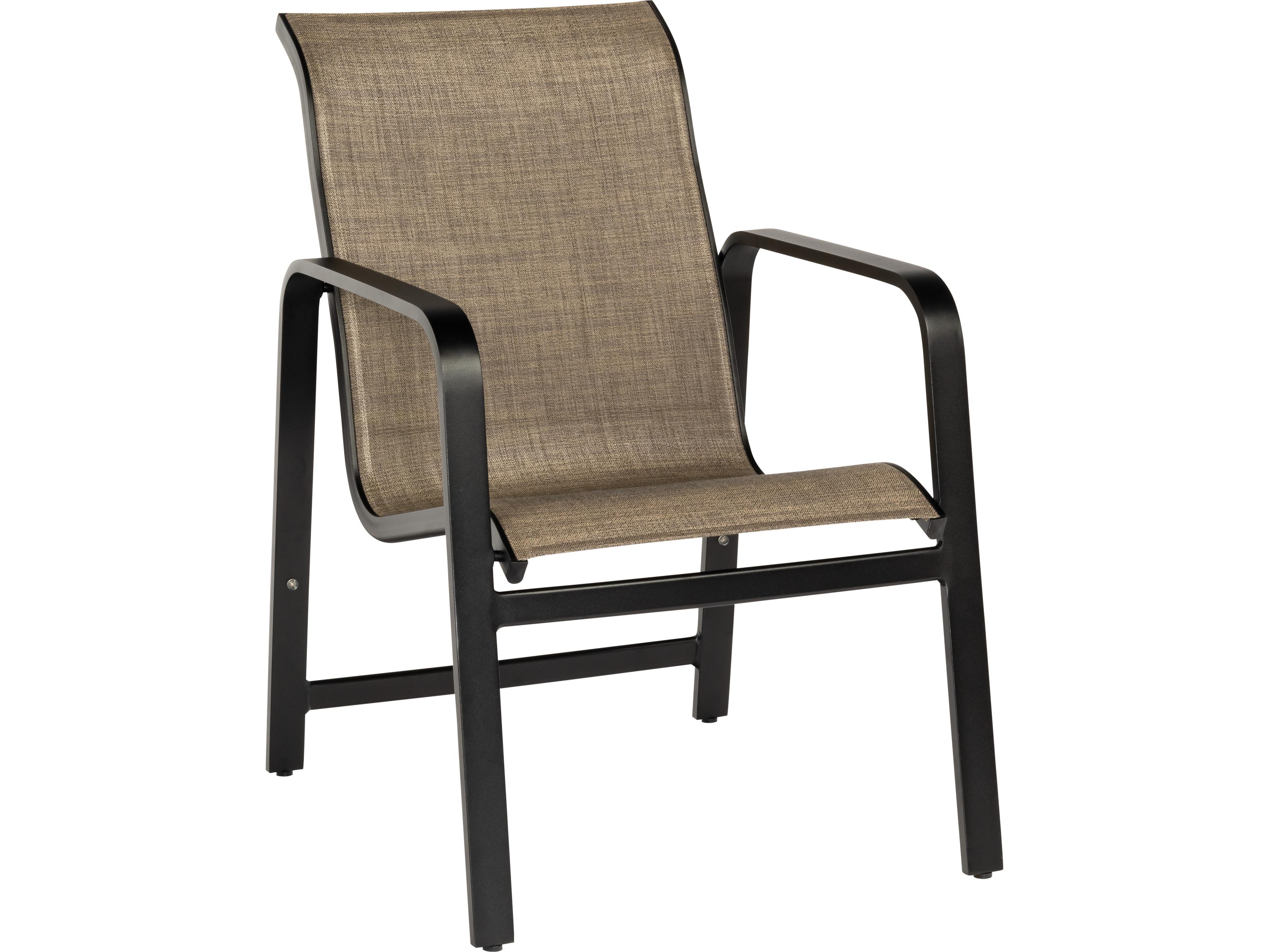 Woodard Landings Sing Aluminum Stackable Outdoor Patio Dining Arm Chair
