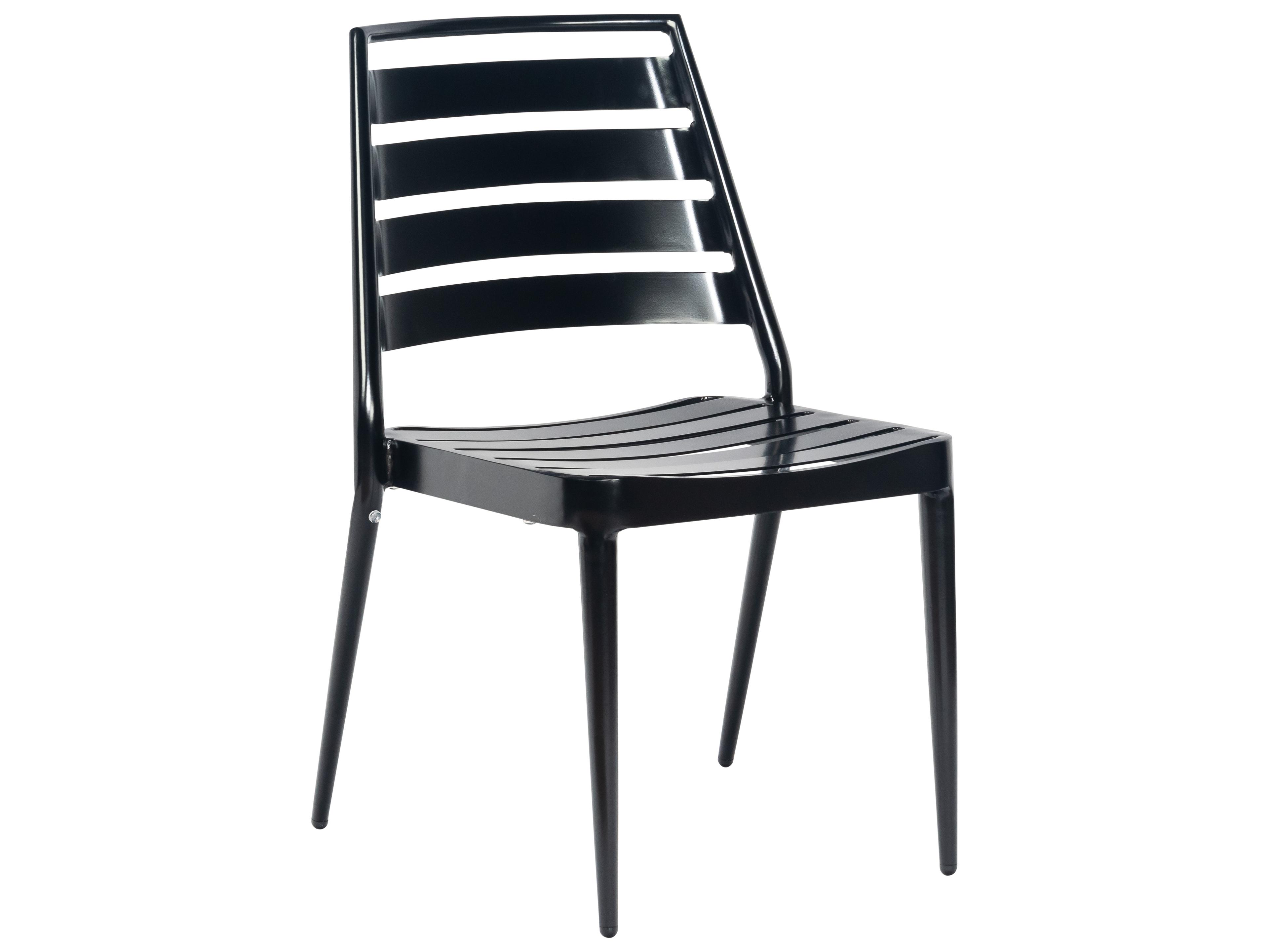 Woodard Slat Aluminum Stackable Patio Dining Side Chair
