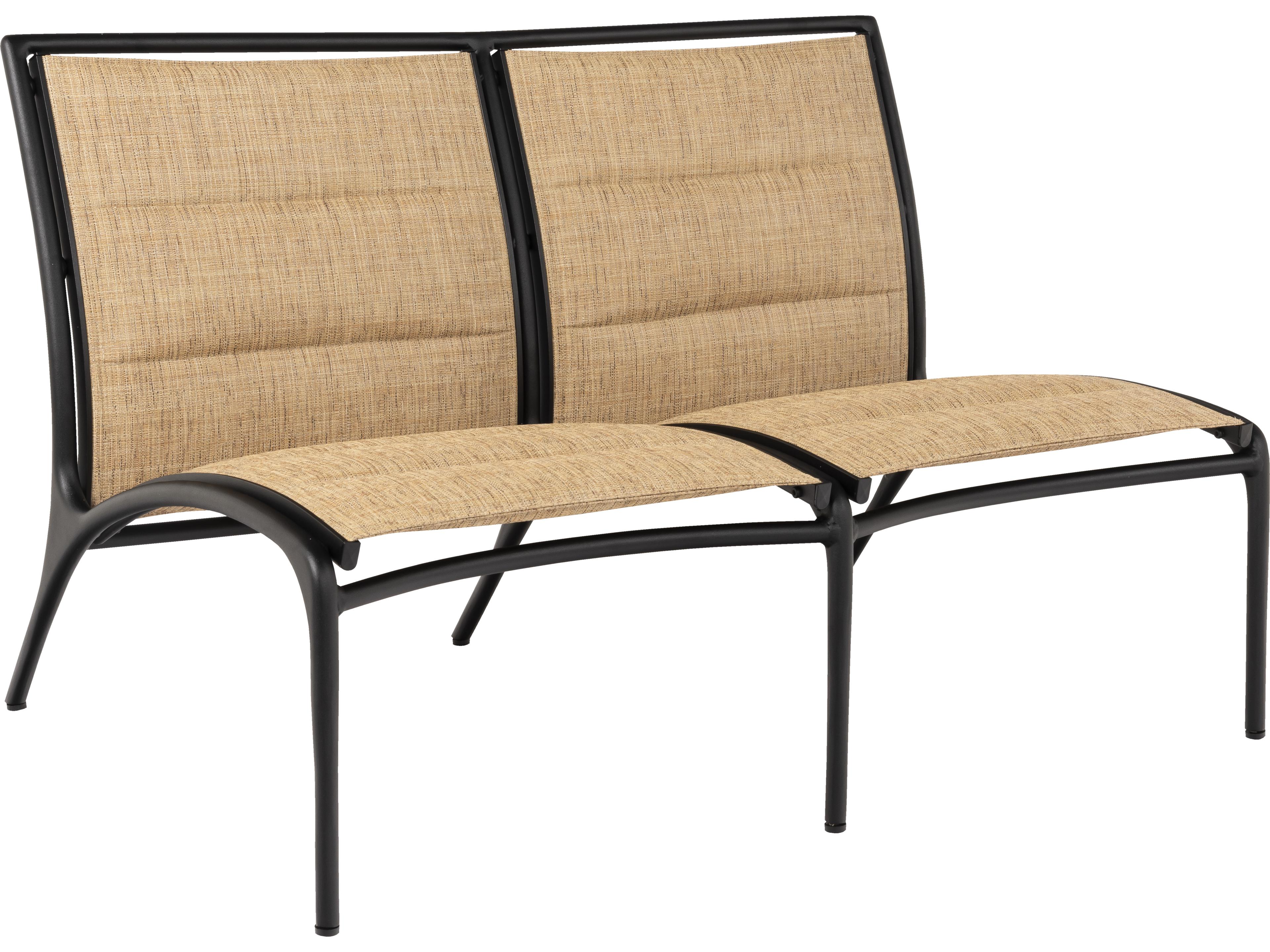 Orion Padded Sling Aluminum Modular Patio Loveseat