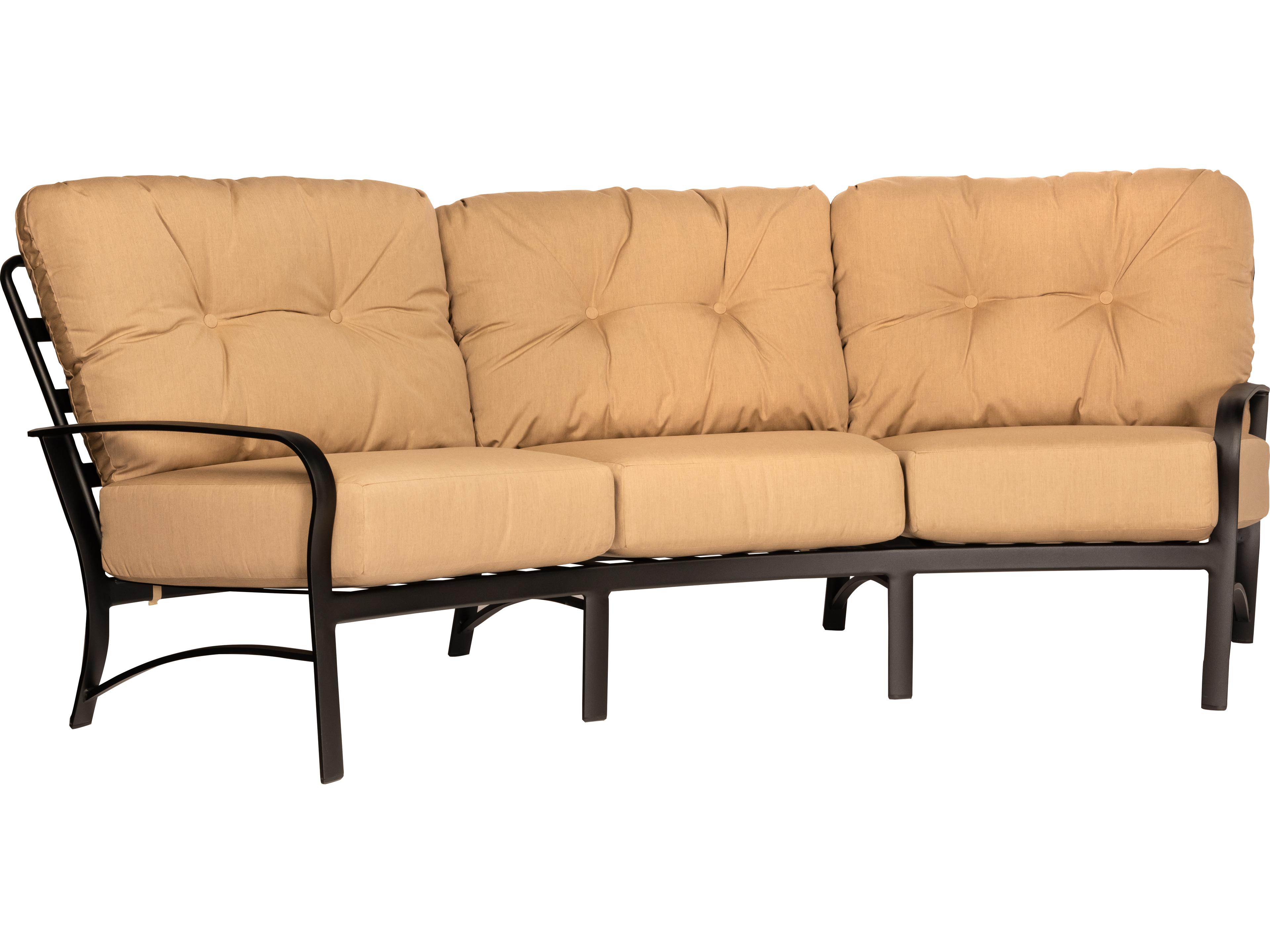 Woodard Fremont Cushion Aluminum Crescent Patio Sofa