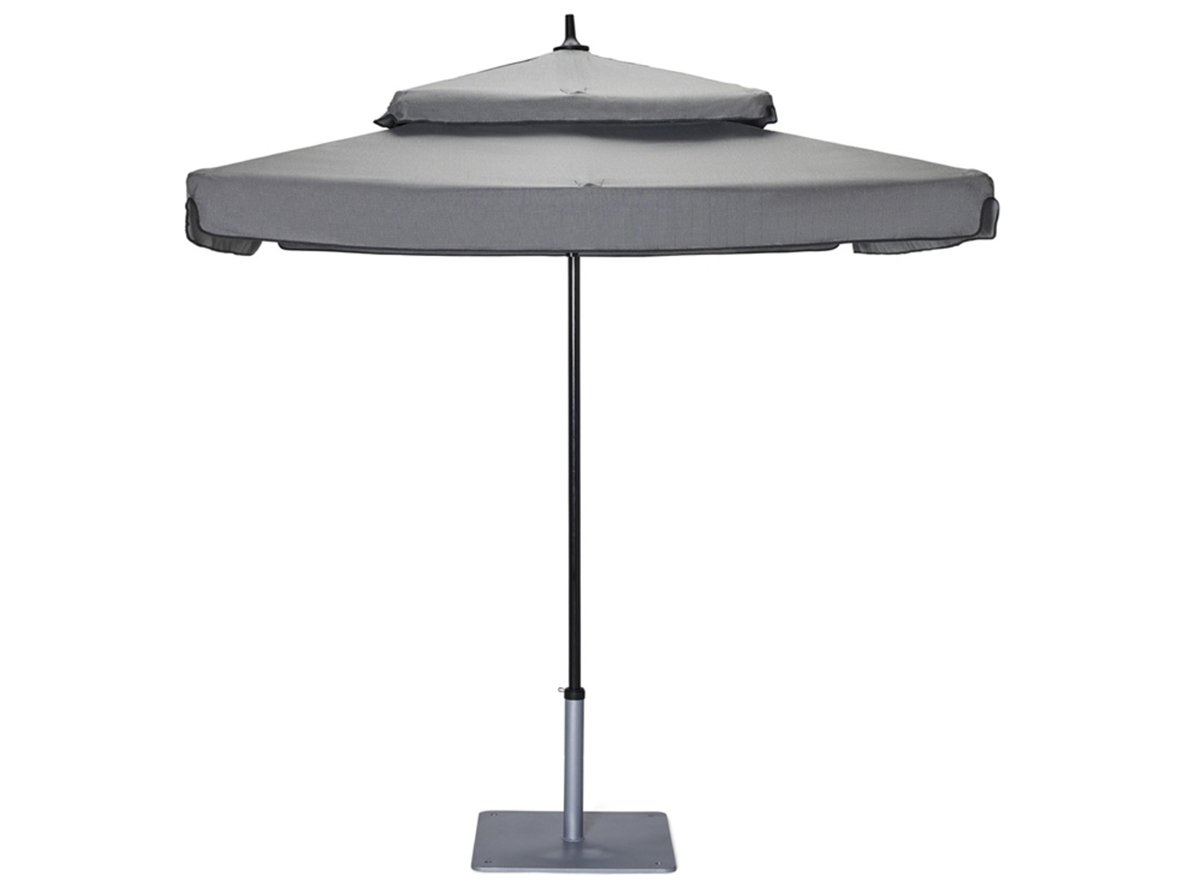 Woodard Canopi Aluminum 9 Foot Octagonal Duplici Marine Pulley Double Tier Outdoor Patio Umbrella