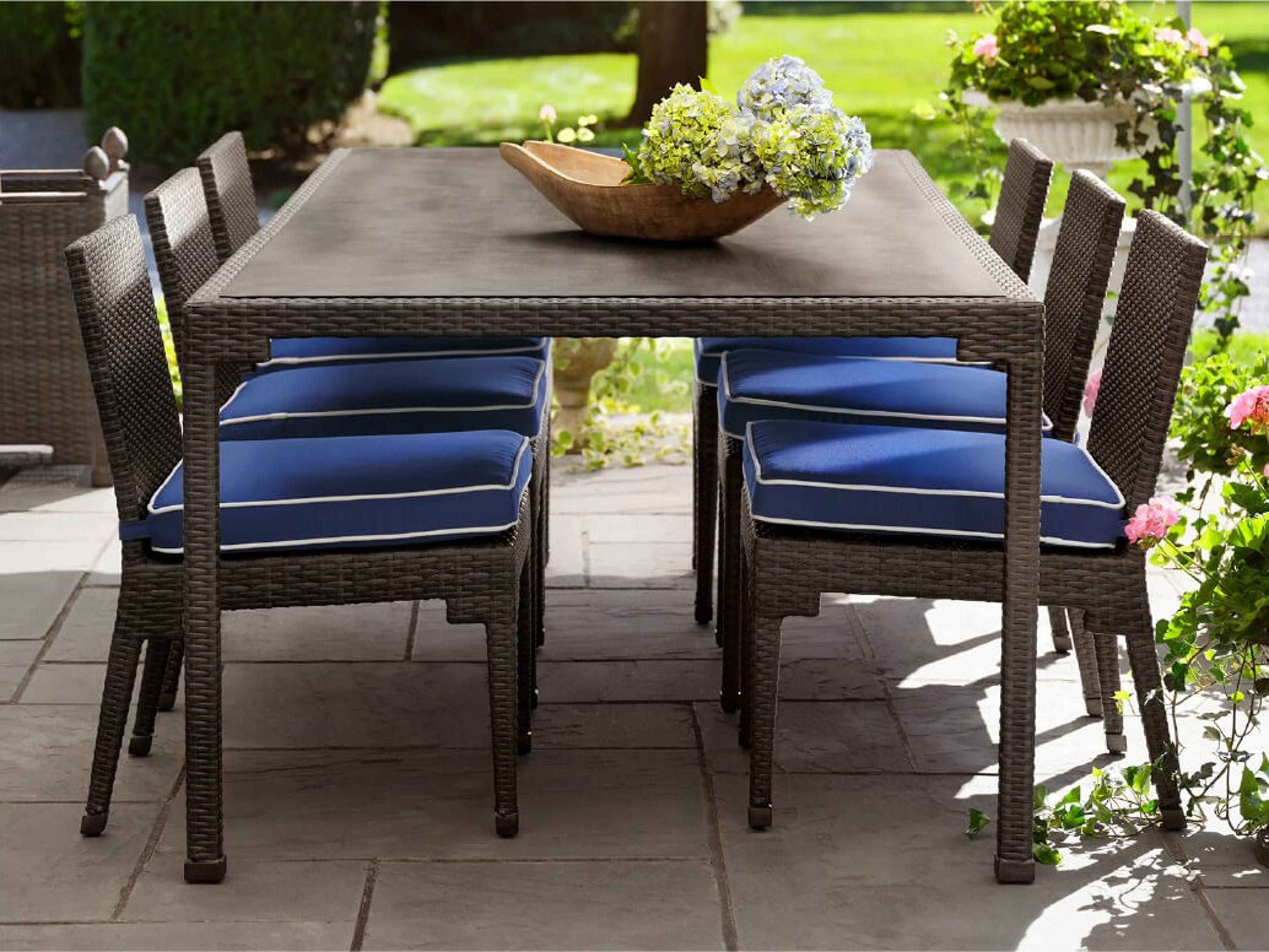 Woodard Alexa Hampton Lorenzo Wicker Outdoor Dining Set