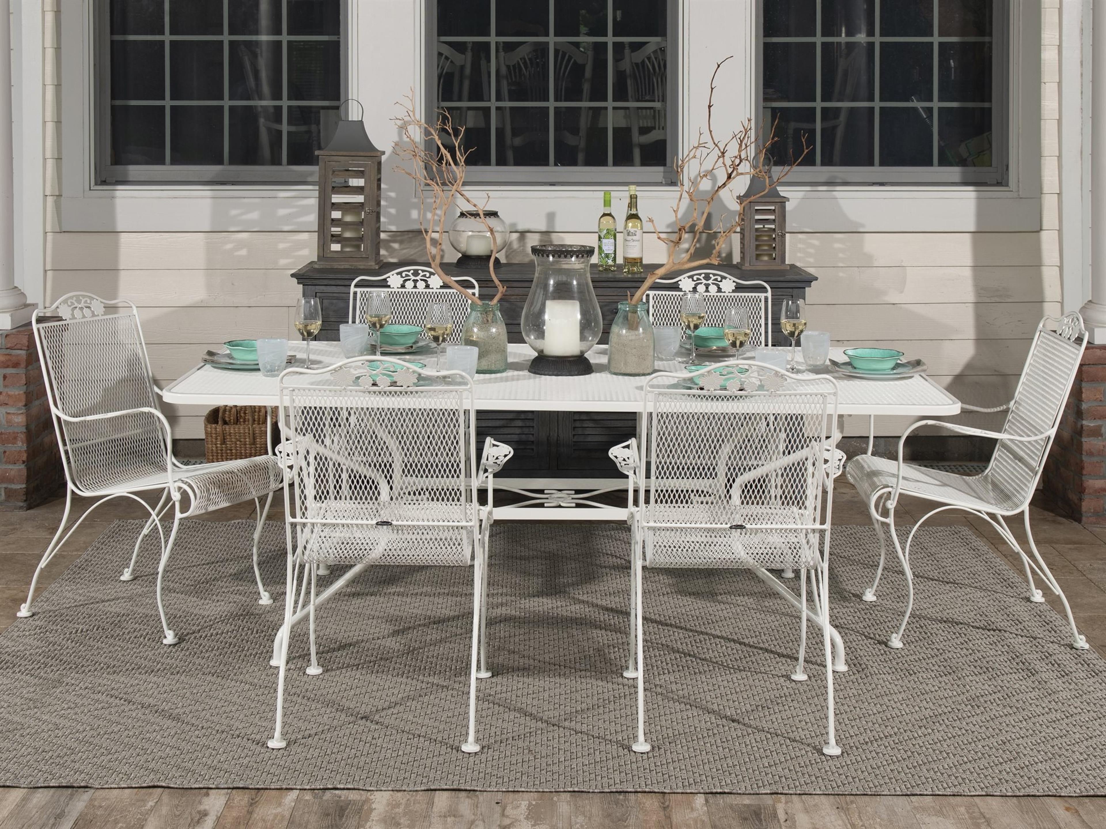 Woodard Briarwood Wrought Iron Outdoor Dining Set