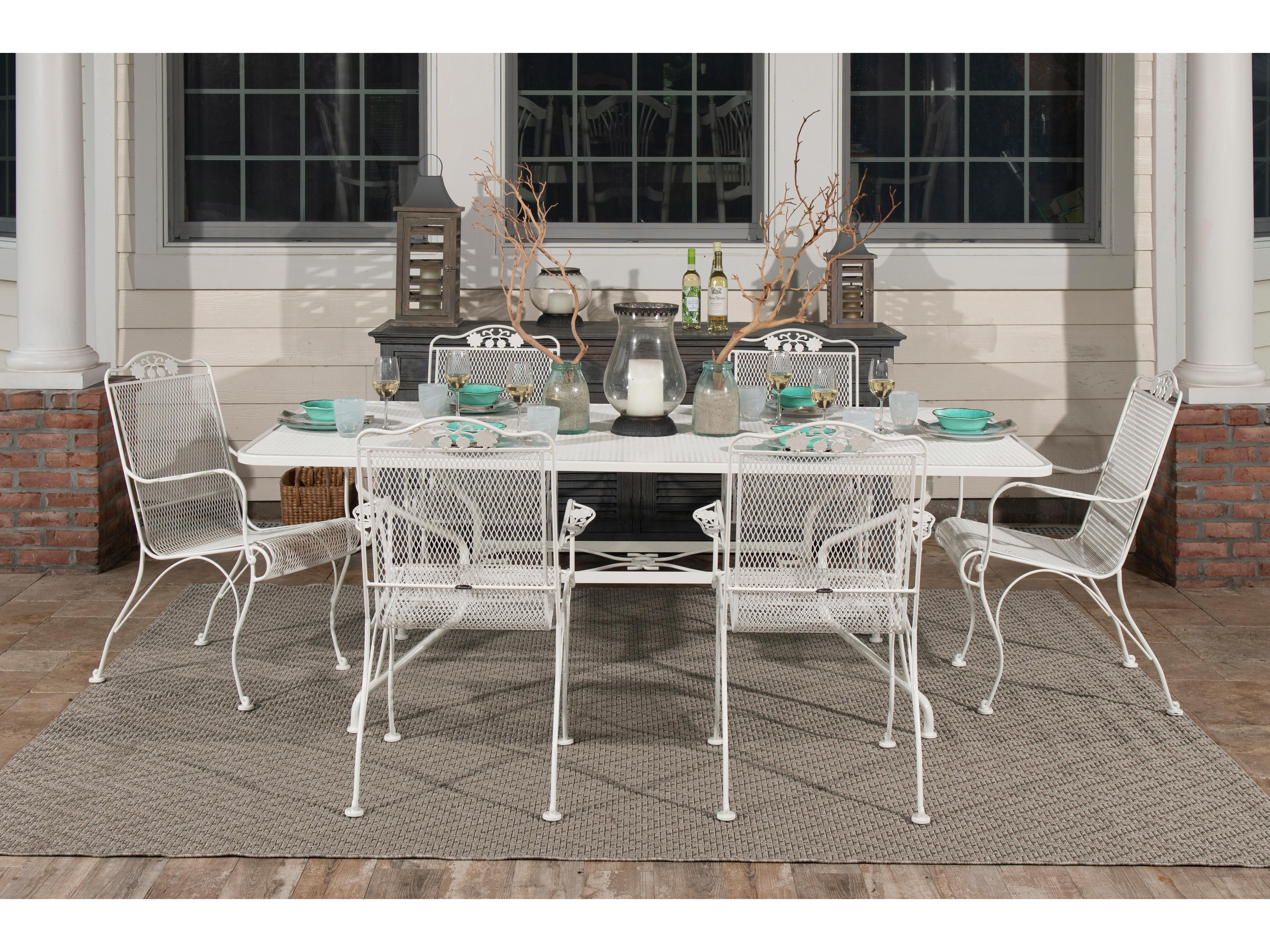 Woodard Briarwood Wrought Iron Outdoor Dining Set
