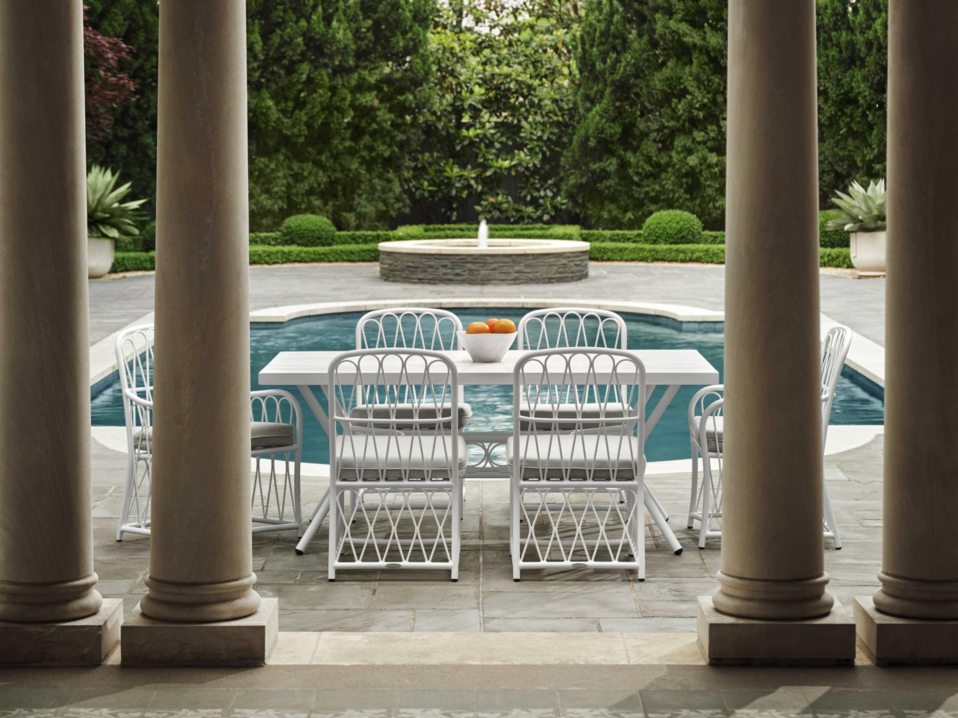 Woodard Cane Aluminum Patio Dining Set