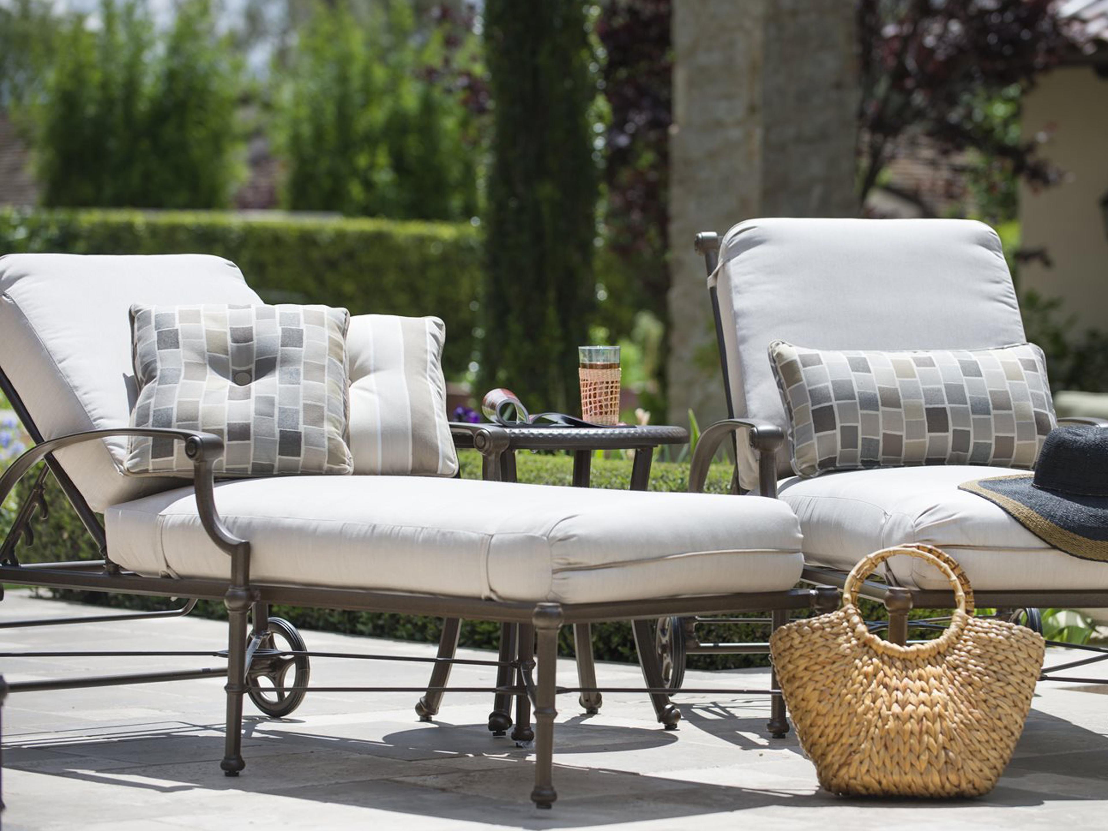 Woodard Delphi Cushion Cast Aluminum Patio Lounge Set