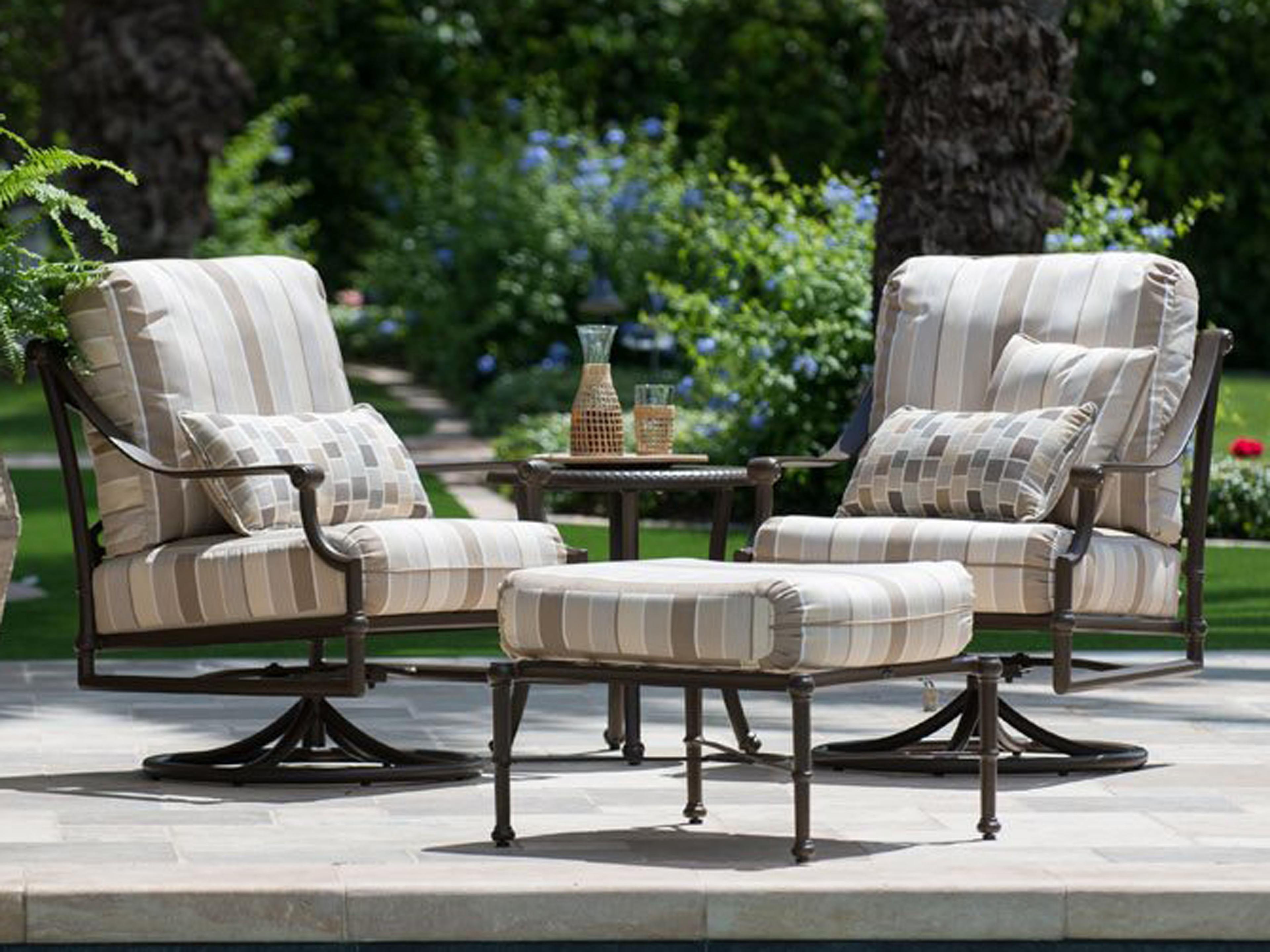 Woodard Delphi Cushion Cast Aluminum Outdoor Lounge Set