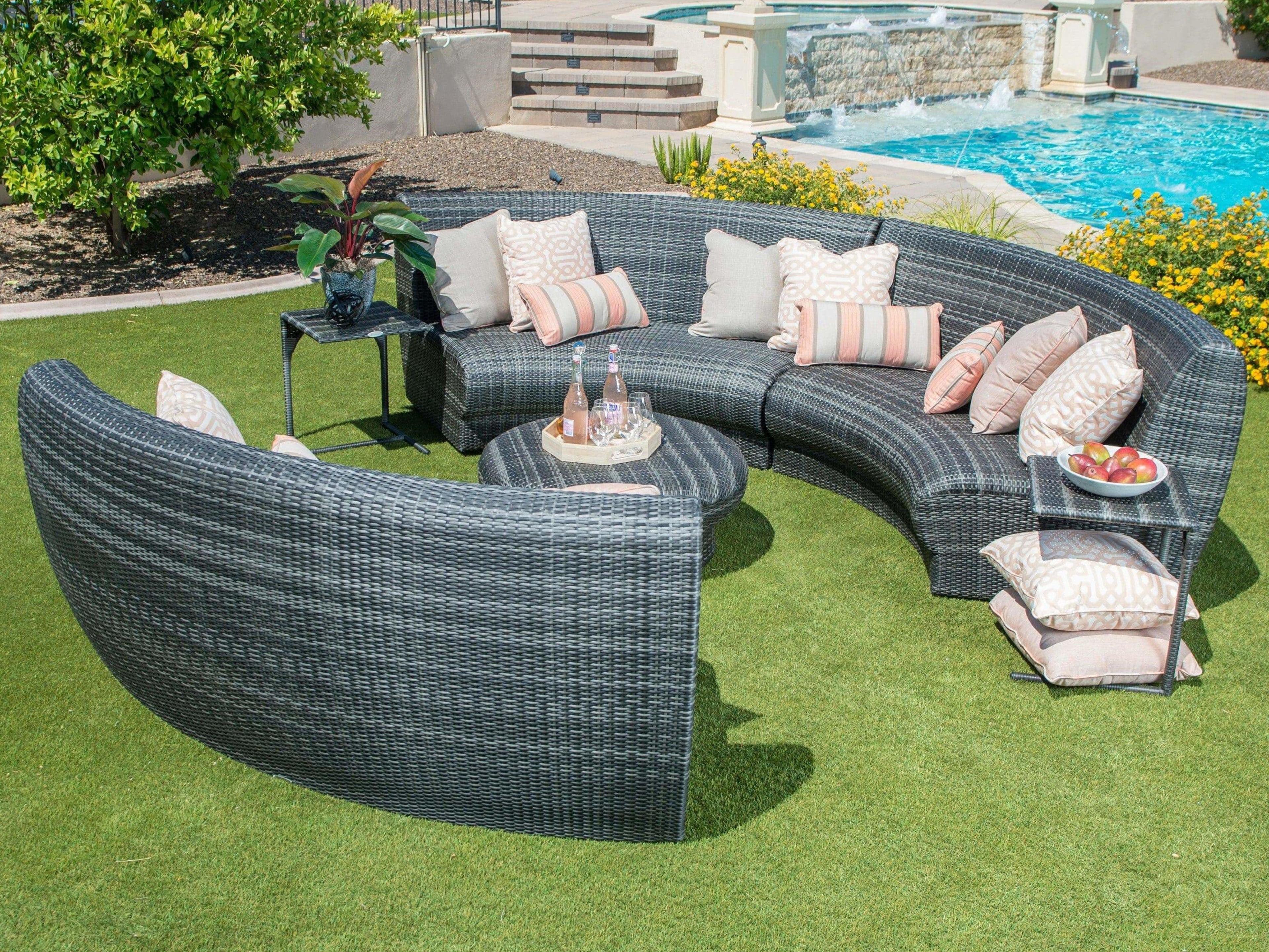 Woodard Geni Wicker Outdoor Patio Lounge Set