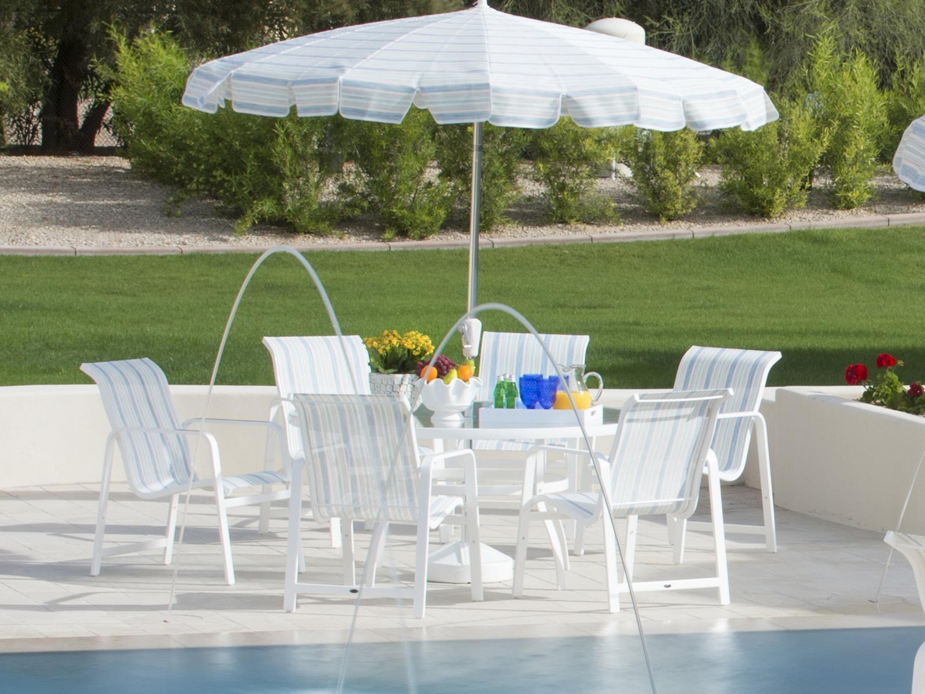Woodard Landings Sling Aluminum Outdoor Patio Dining Set
