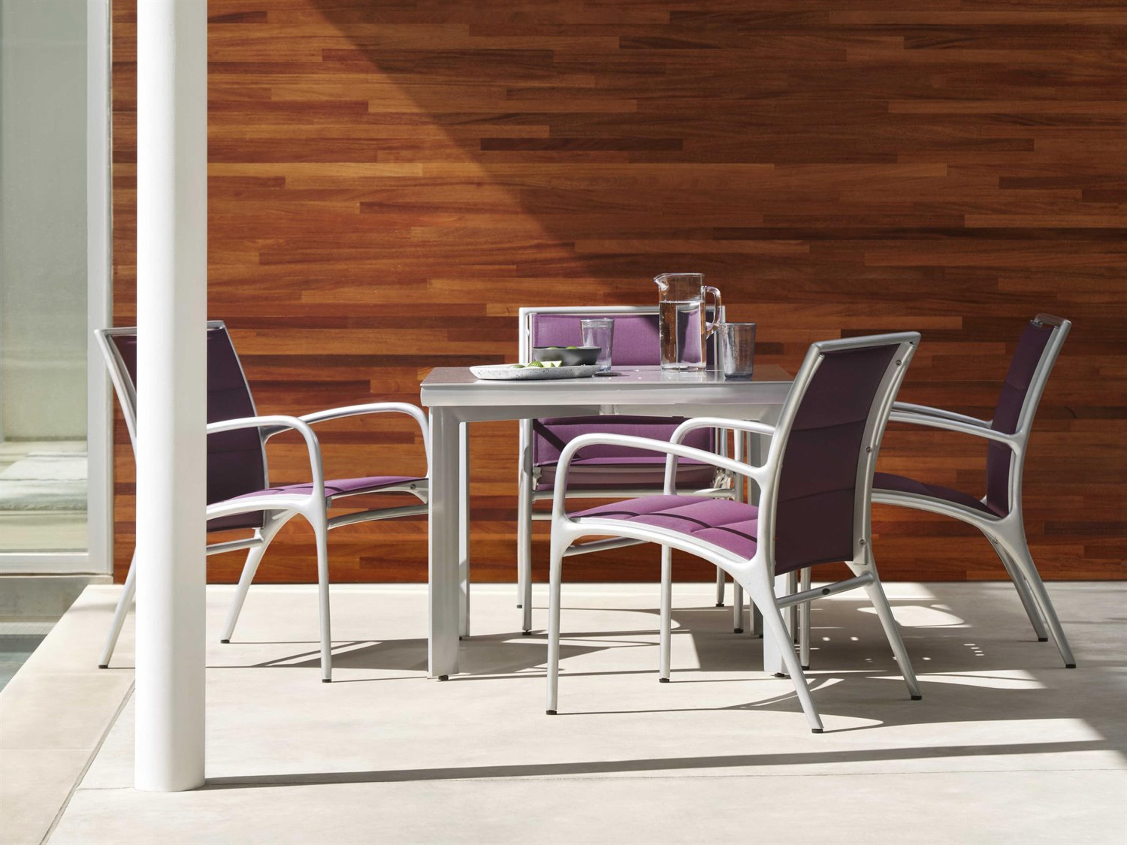 Woodard Orion Padded Sling Aluminum Outdoor Dining Set