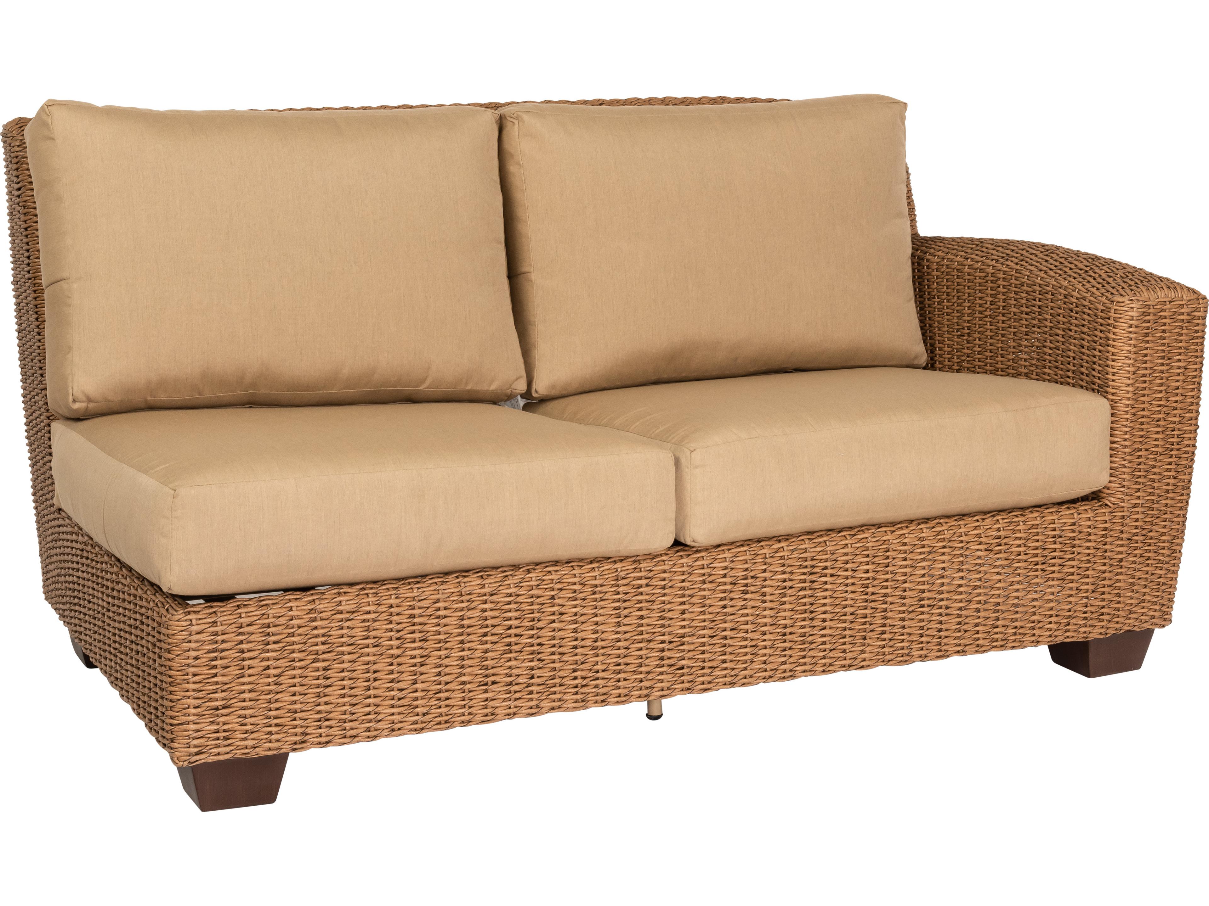 Woodard Saddleback Right Arm Loveseat Seat & Back Replacement Cushions