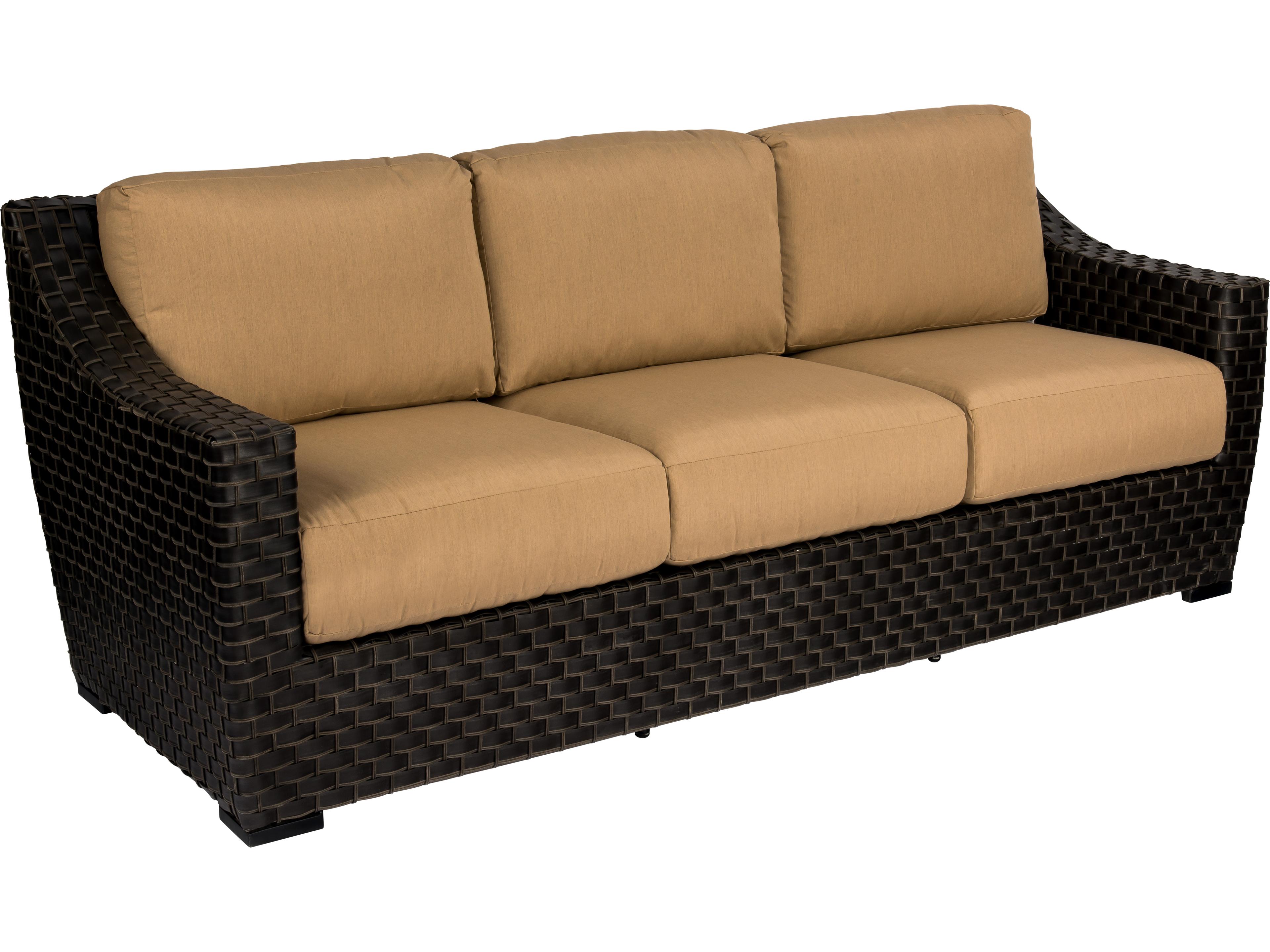 Woodard Cooper Wicker Amazon Mahogany Outdoor Patio Sofa