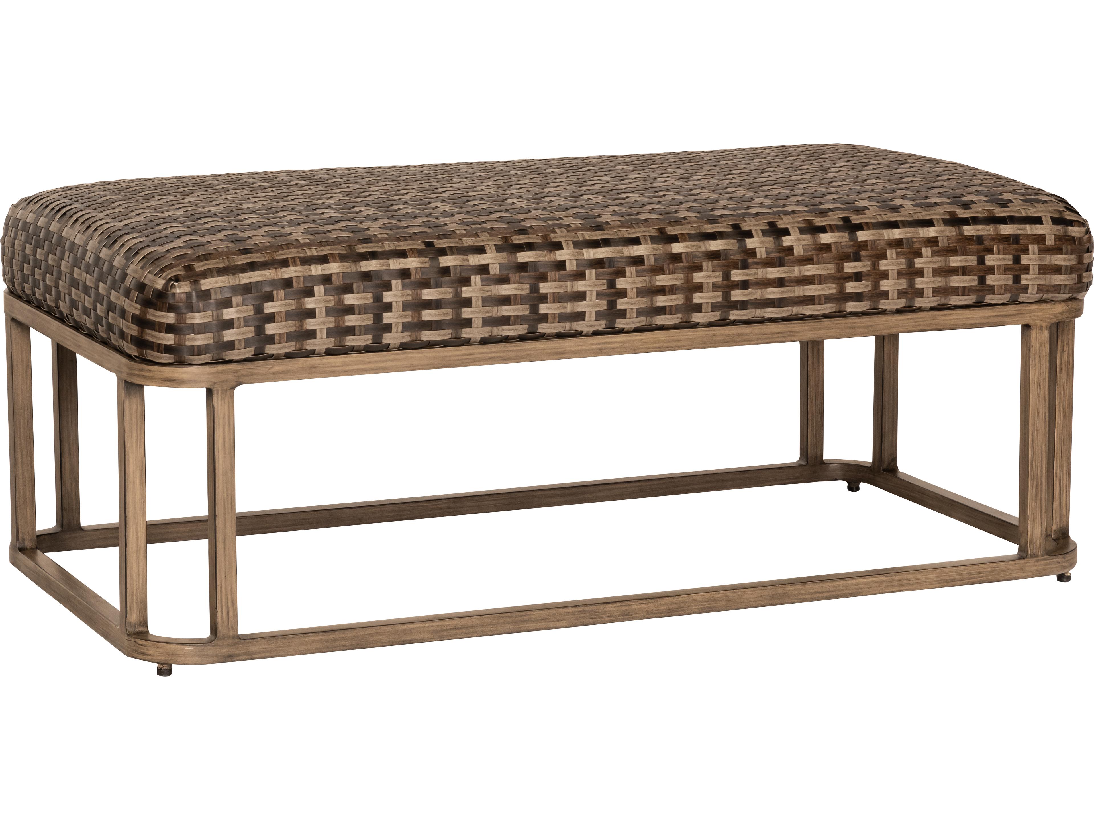 Woodard Reunion Wicker Patio Bench