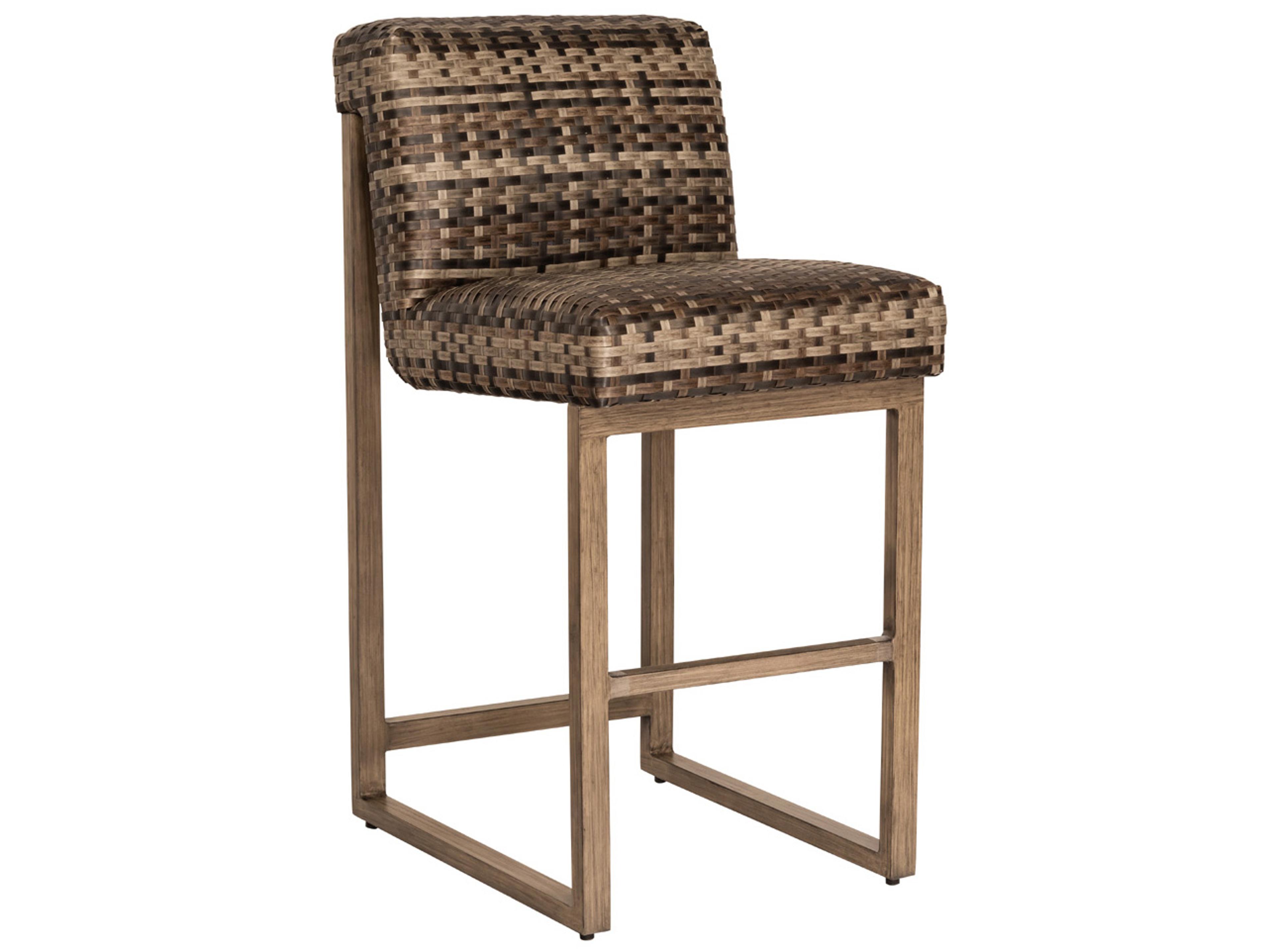 Woodard Reunion Wicker Outdoor Bar Stool