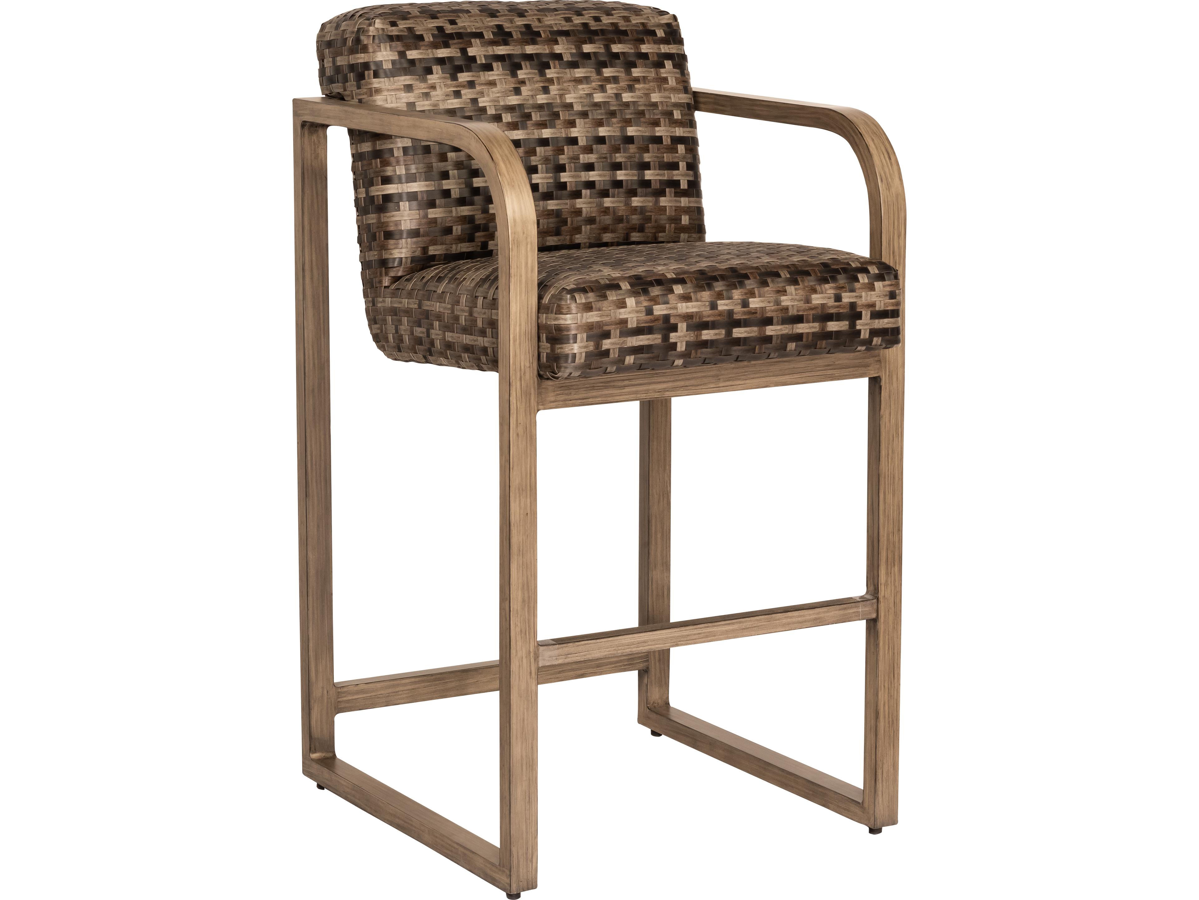 Woodard Reunion Wicker Outdoor Patio Bar Stool
