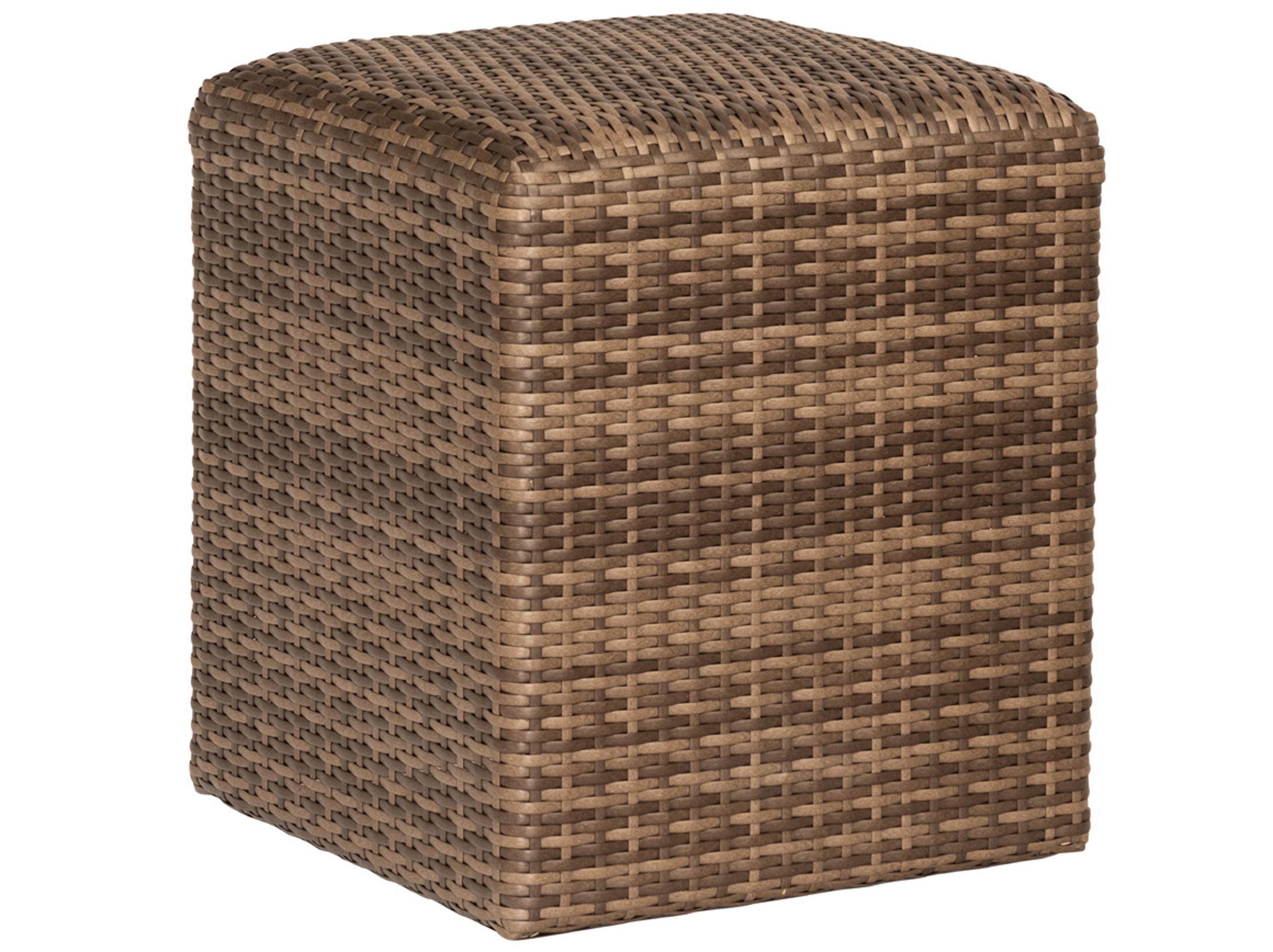 Woodard Reunion Wicker Outdoor Ottoman