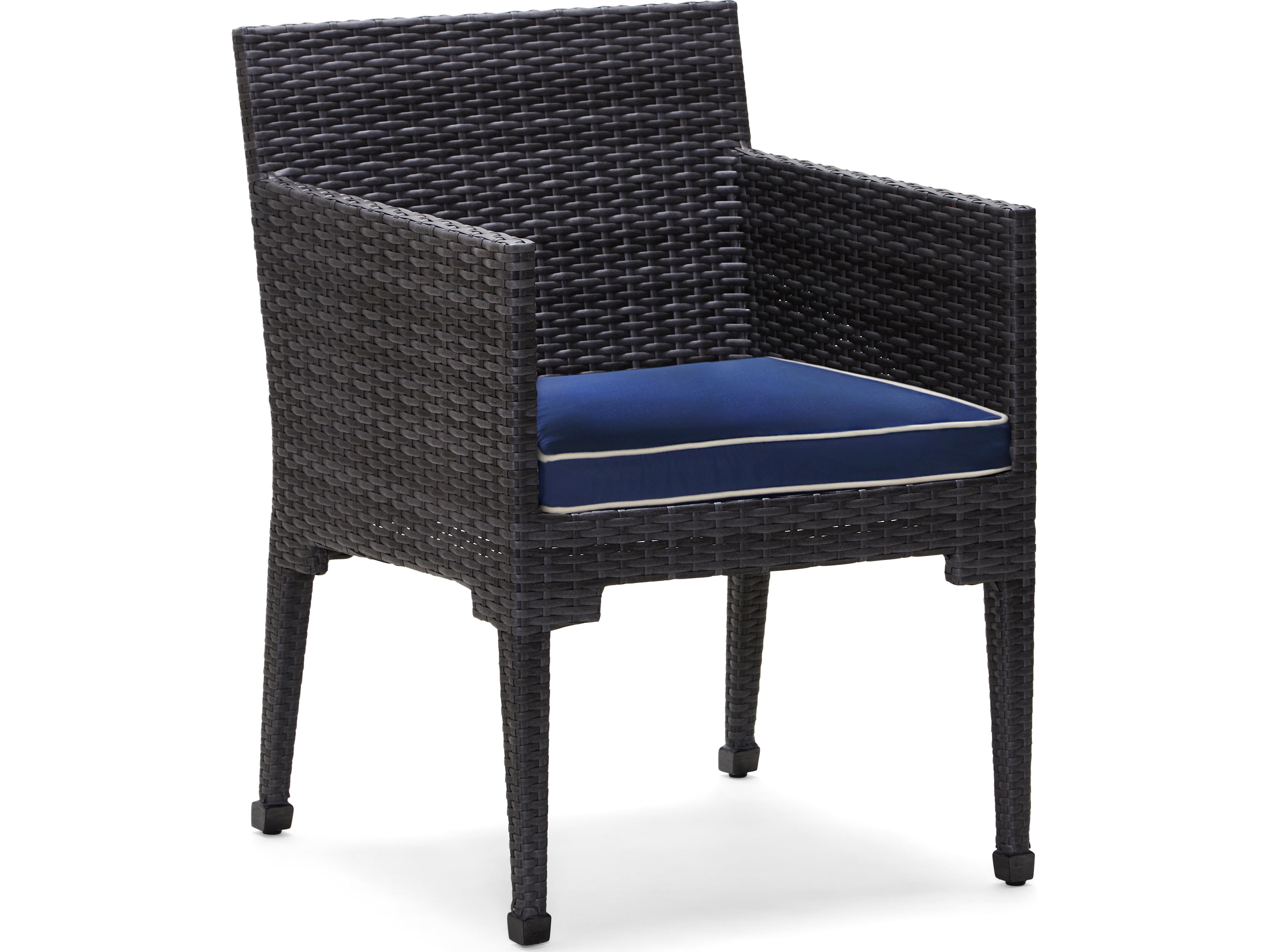 Woodard Alexa Hampton Lorenzo Wicker Outdoor Dining Arm Chair