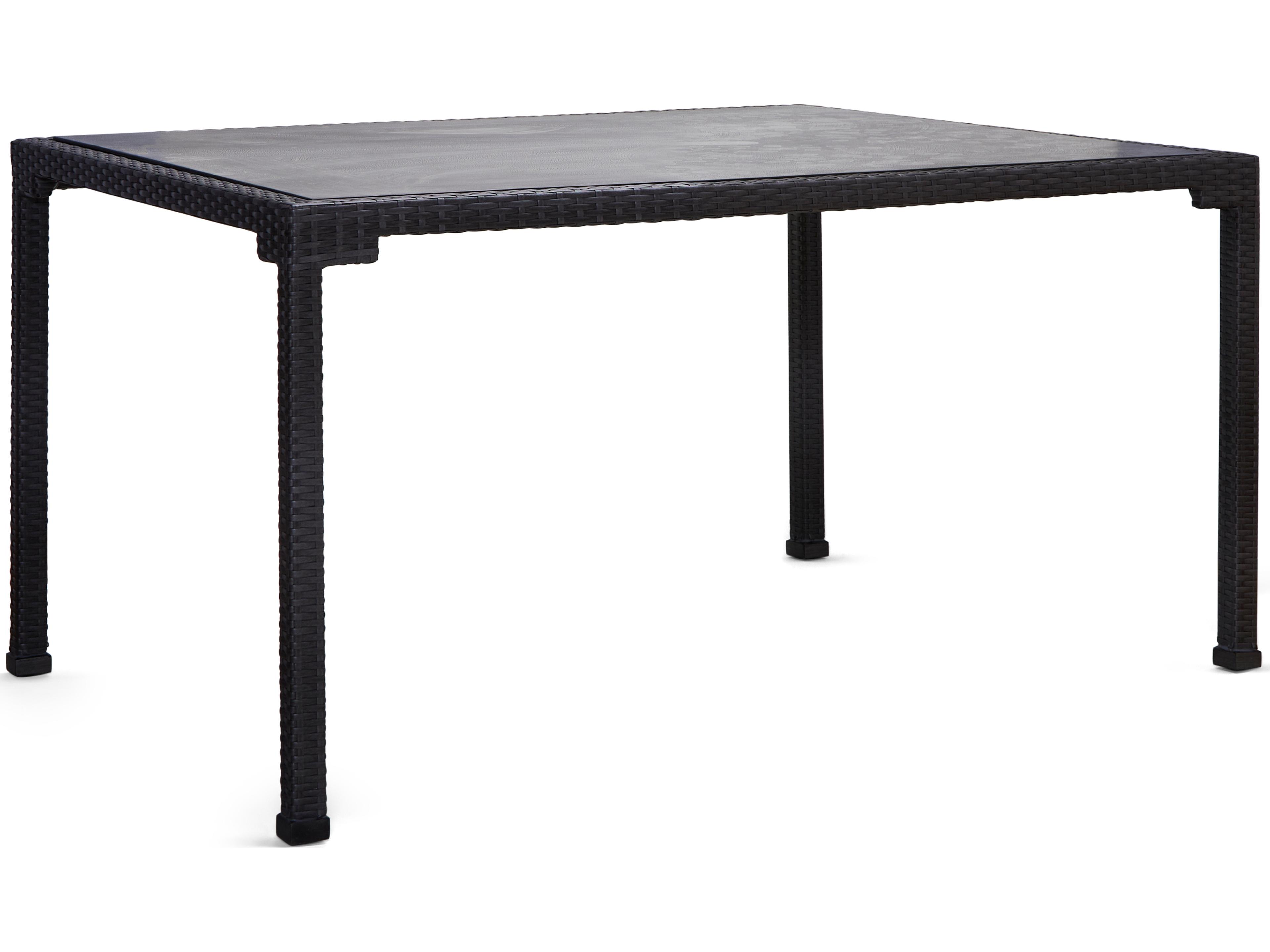 Woodard Alexa Hampton Lorenzo Wicker Square Patio Dining Table