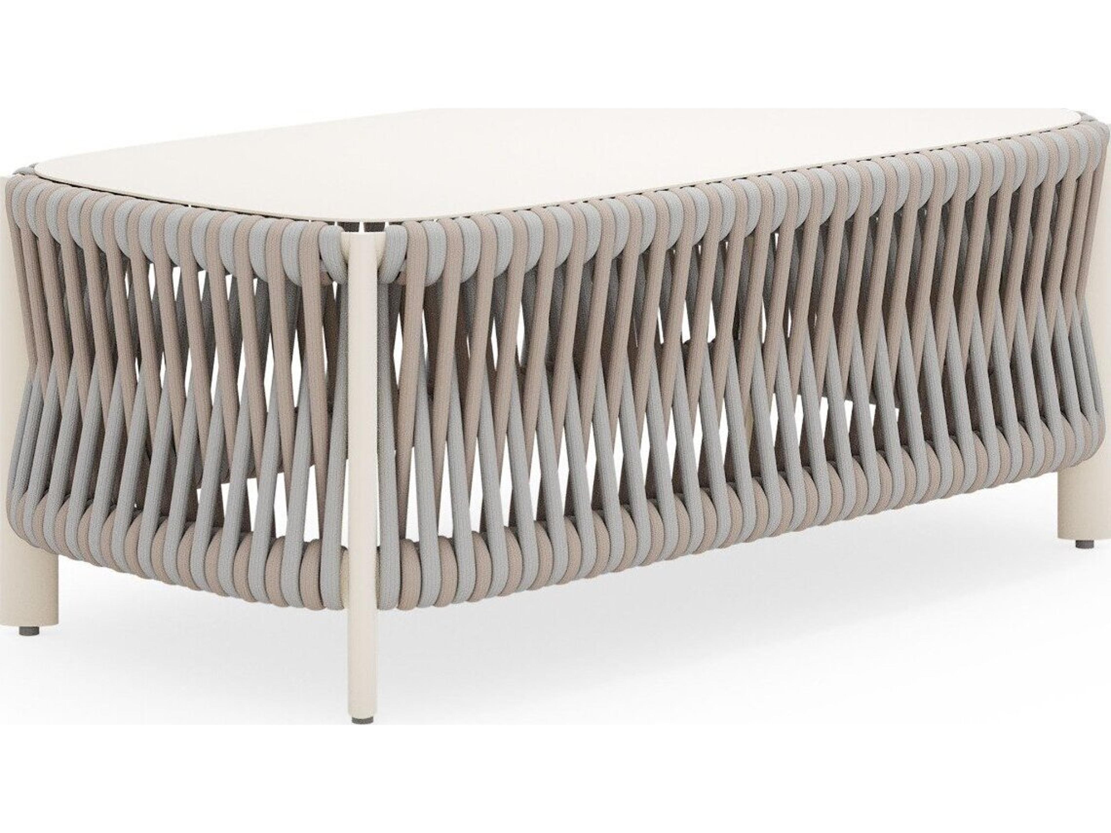 Woodard Eve Aluminum Rectangular Coffee Table