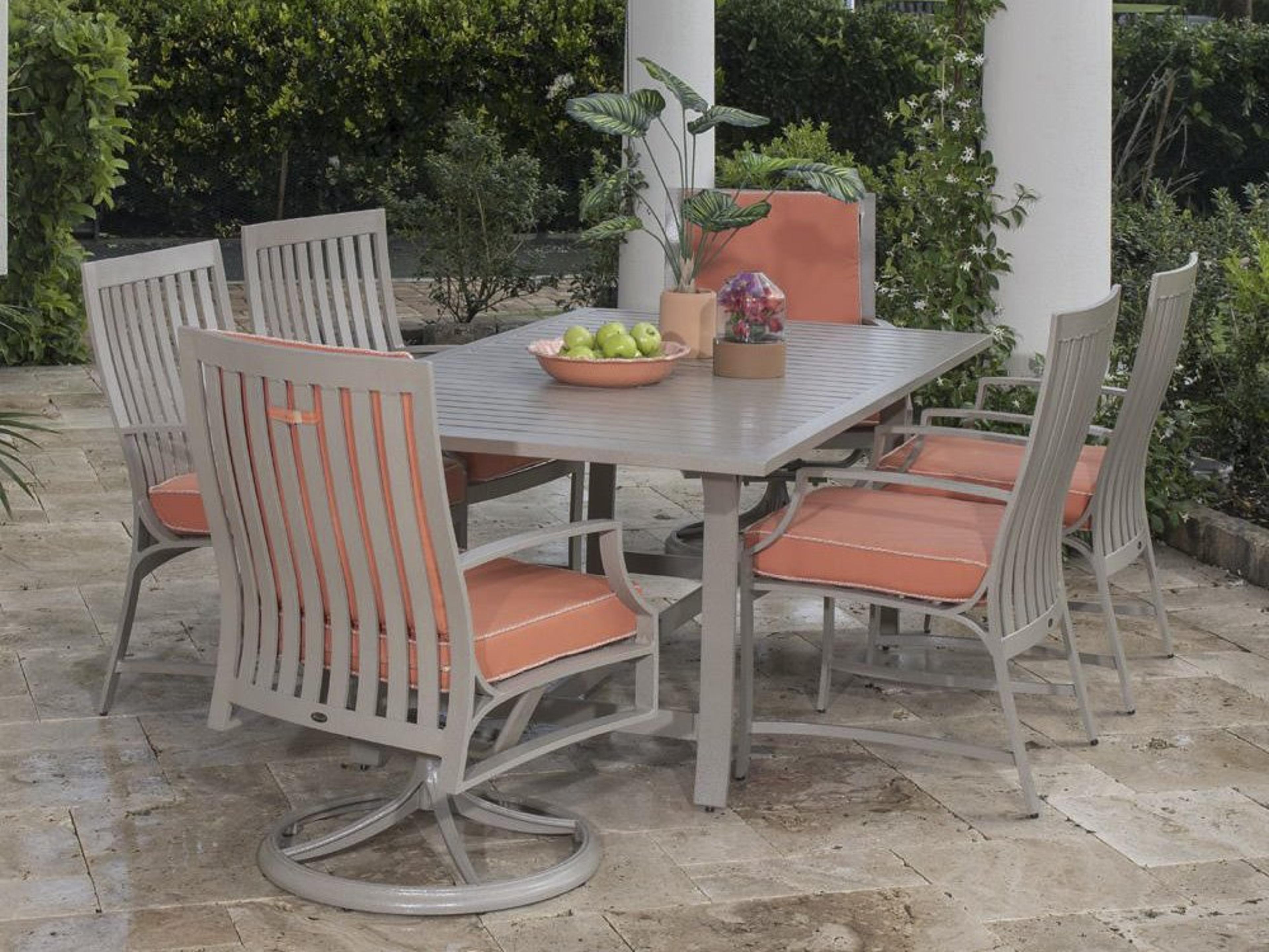 Woodard Seal Cove Aluminum Outdoor Patio Dining Set