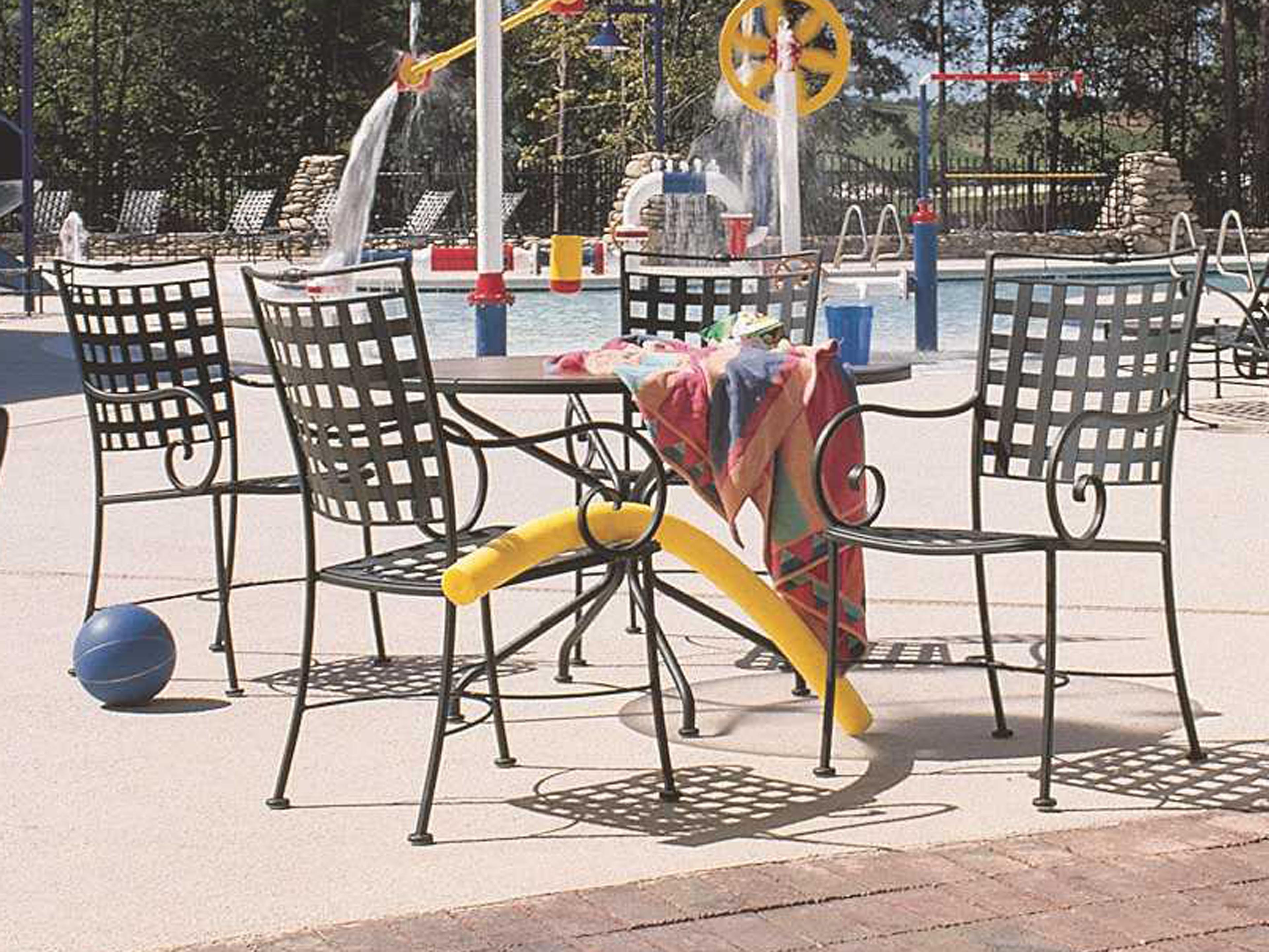 Woodard Sheffield Wrought Iron Outdoor Dining Set