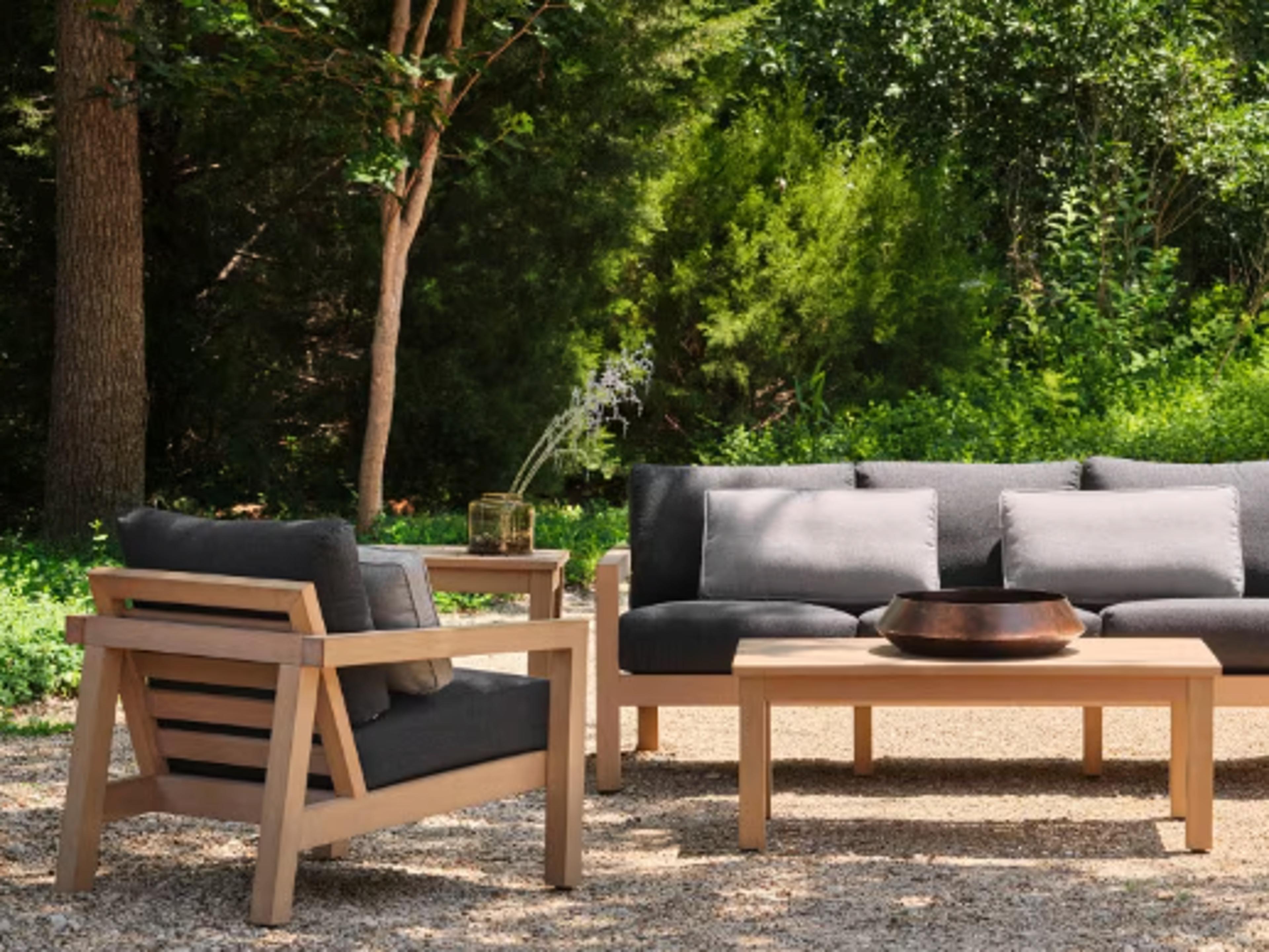 Woodard Sierra Teak Outdoor Patio Lounge Set