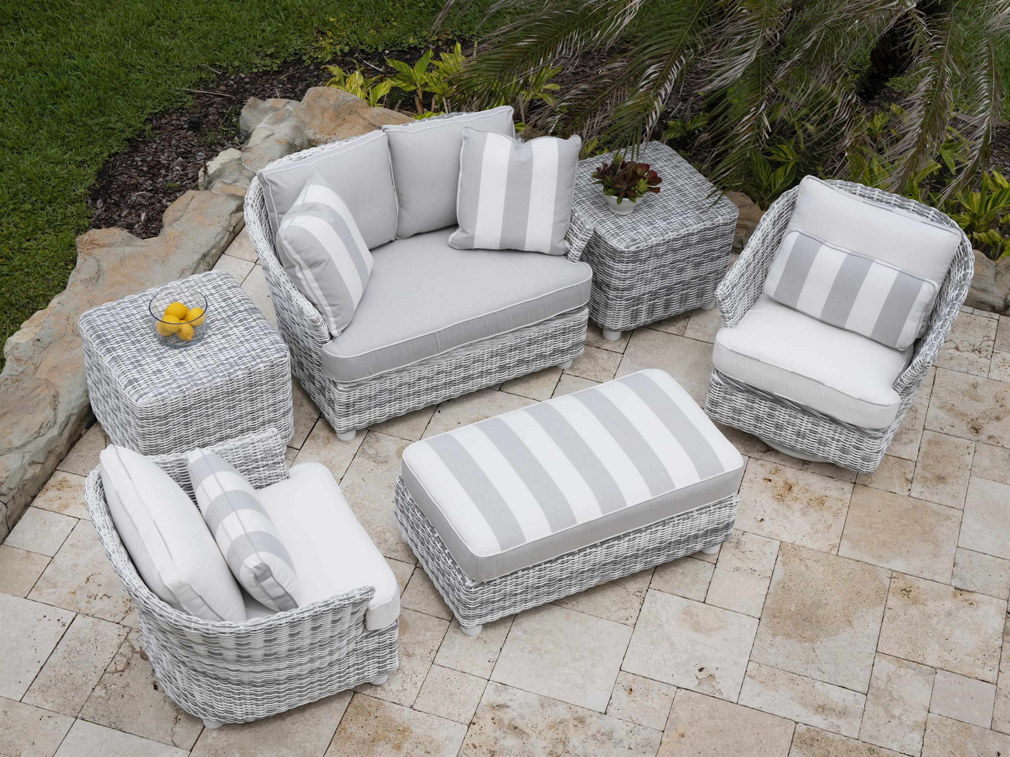 Whitecraft Sonoma Wicker Outdoor Patio Lounge Set