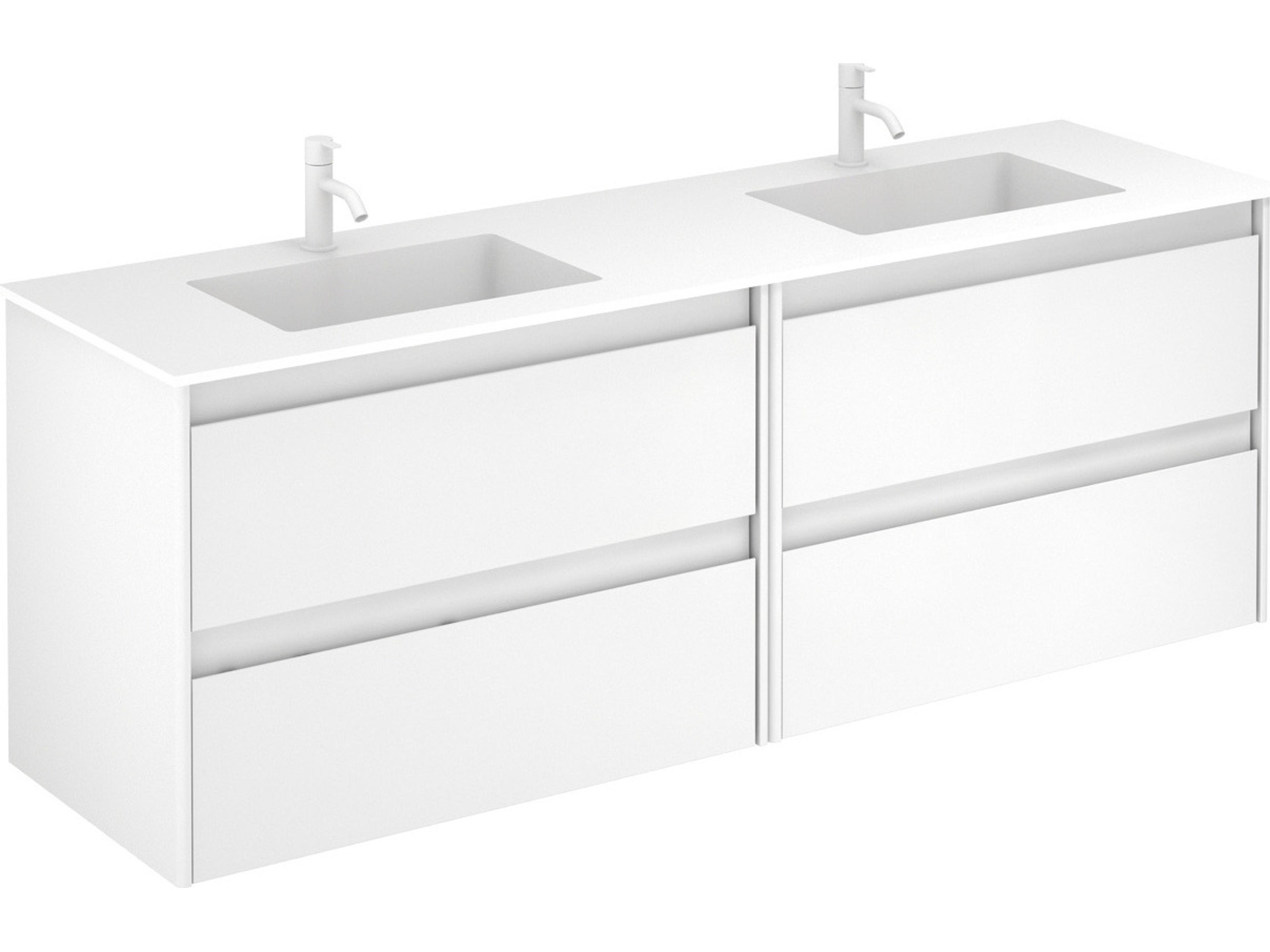 WS Bath Collections Ambra Matte White Vanity