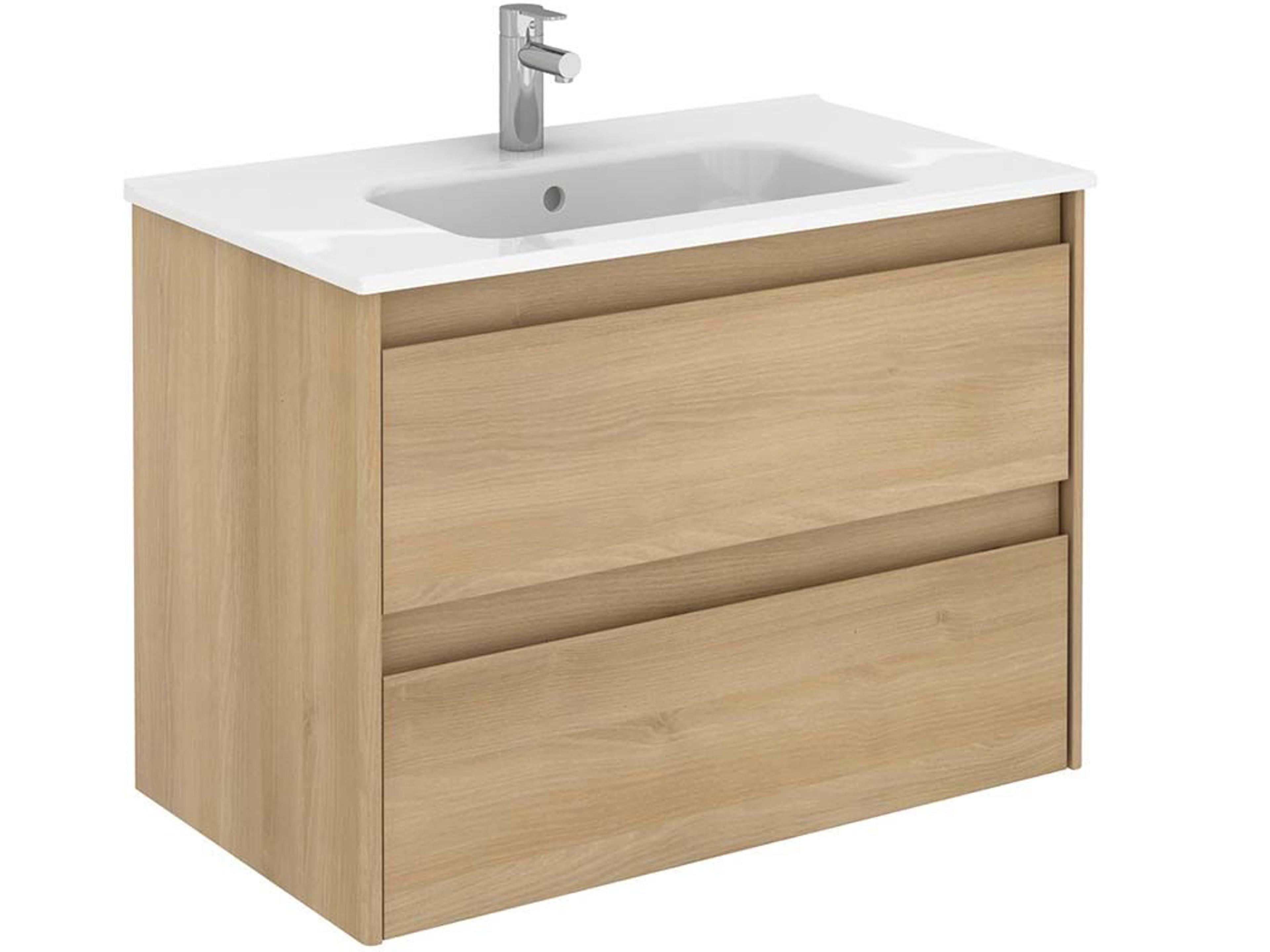 WS Bath Collections Ambra Nordic Oak Vanity
