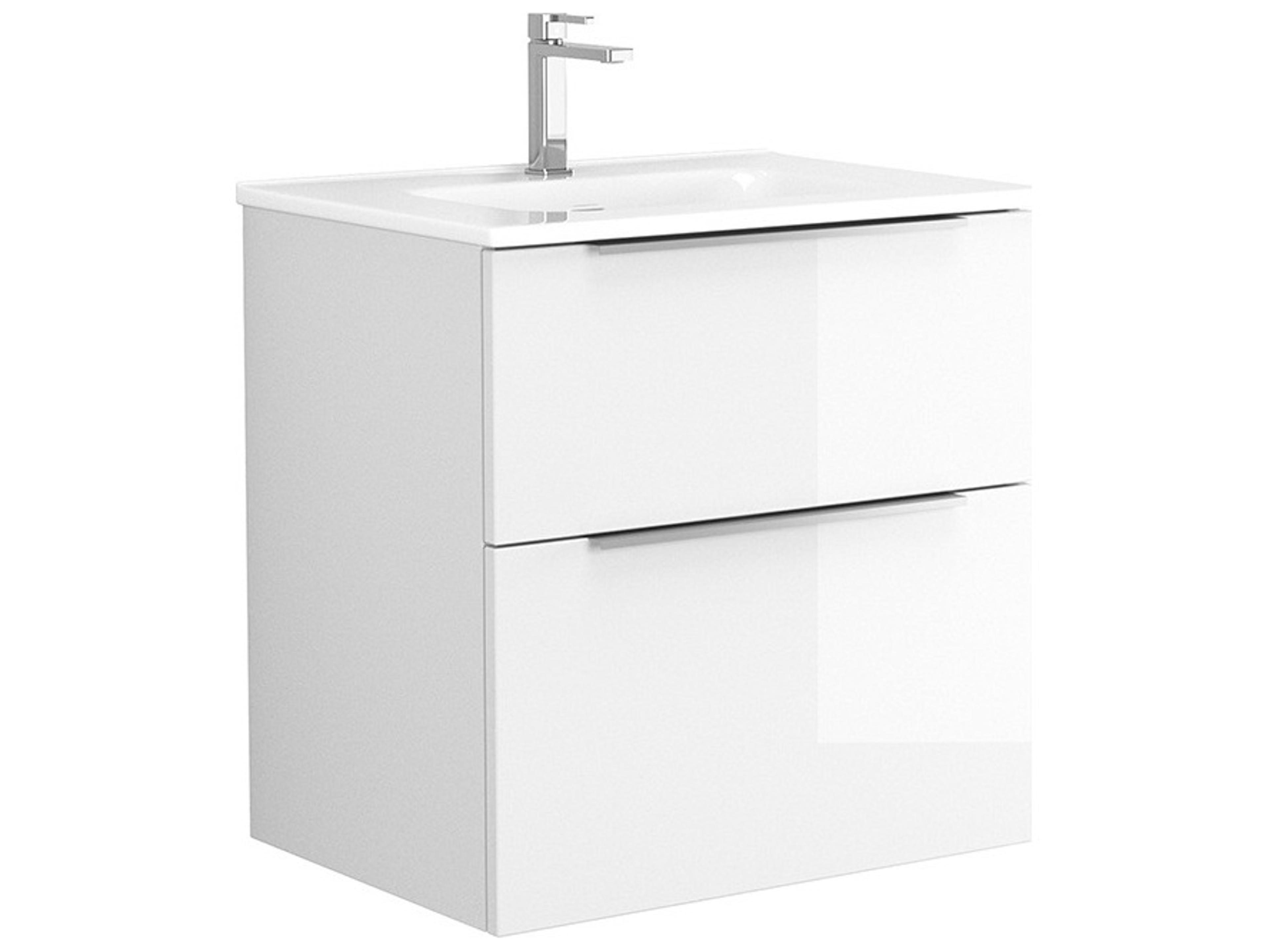 WS Bath Collections Dalia Glossy White Vanity
