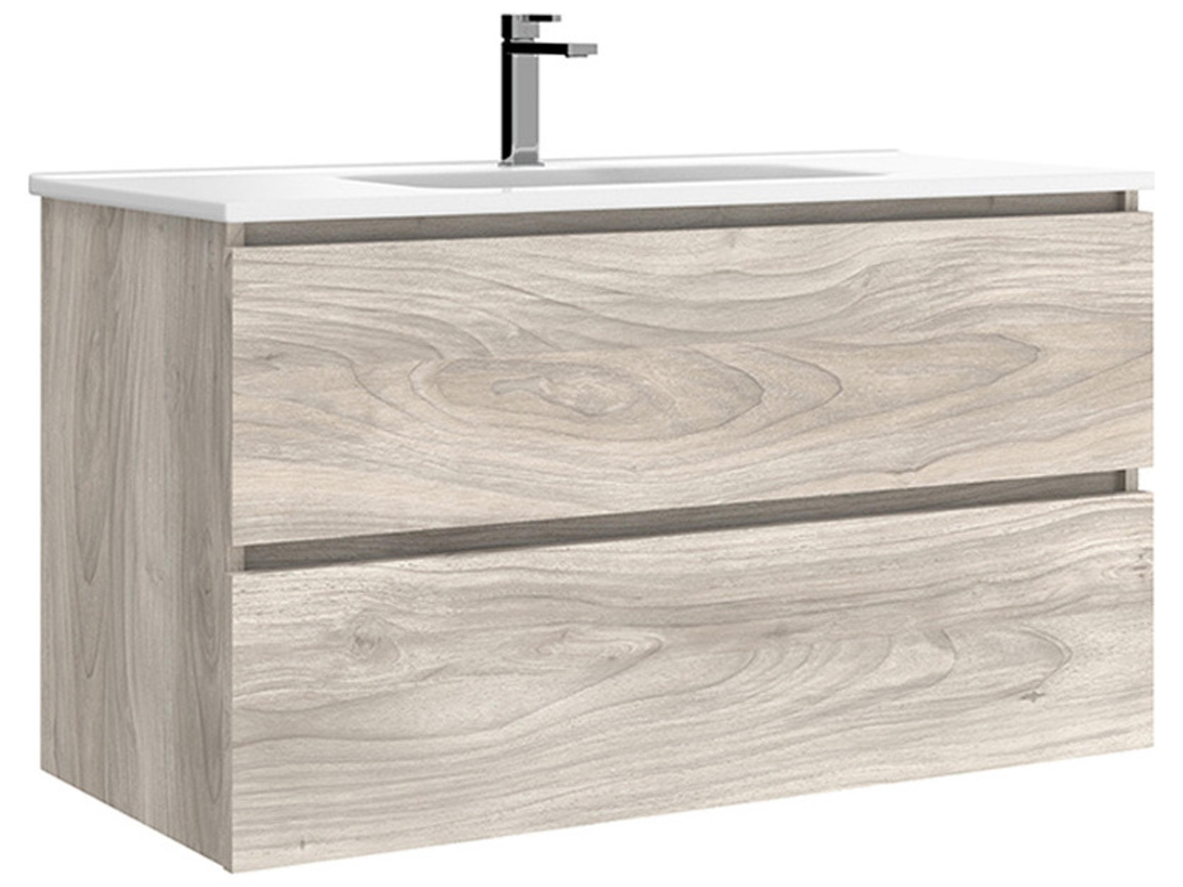 WS Bath Collections Flora Grey Pine Vanity