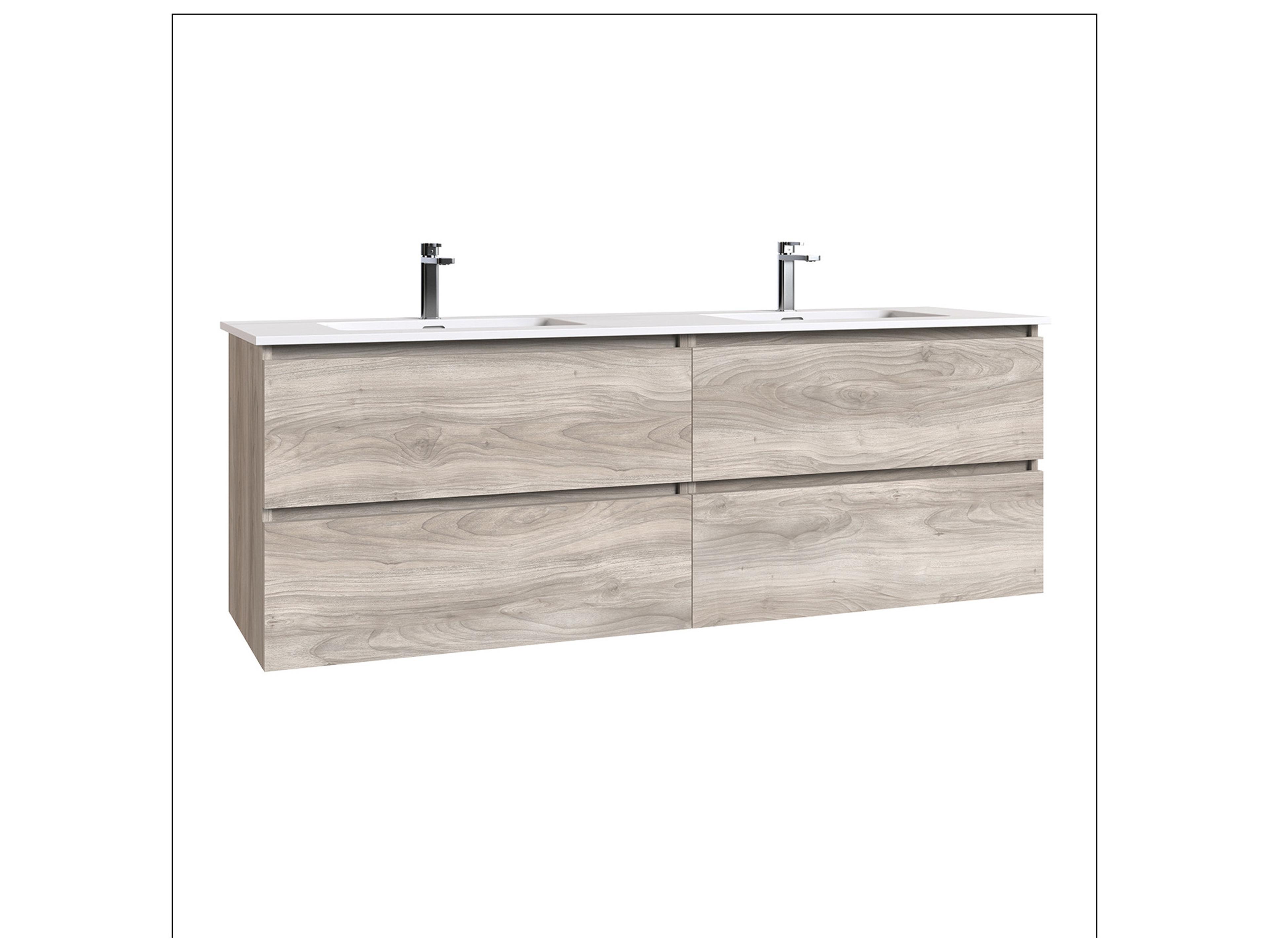 WS Bath Collections Flora Grey Pine Vanity