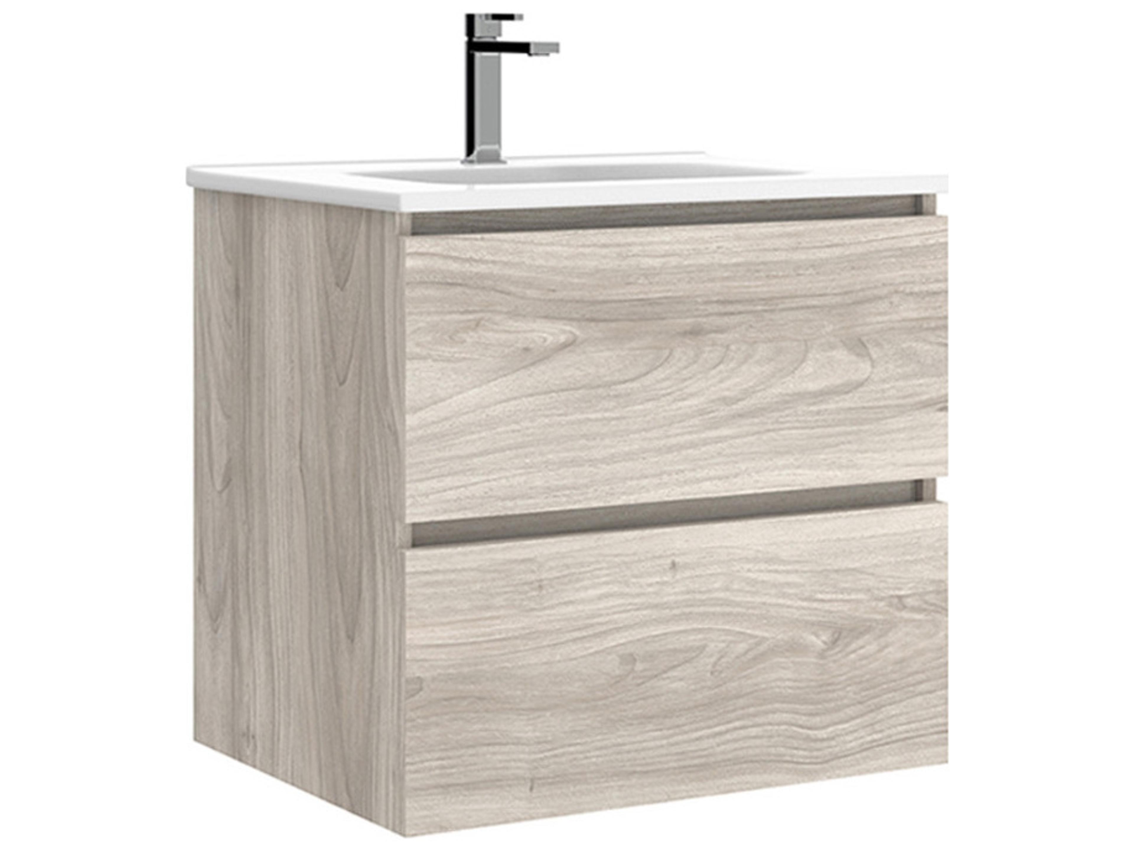 WS Bath Collections Flora Grey Pine Vanity