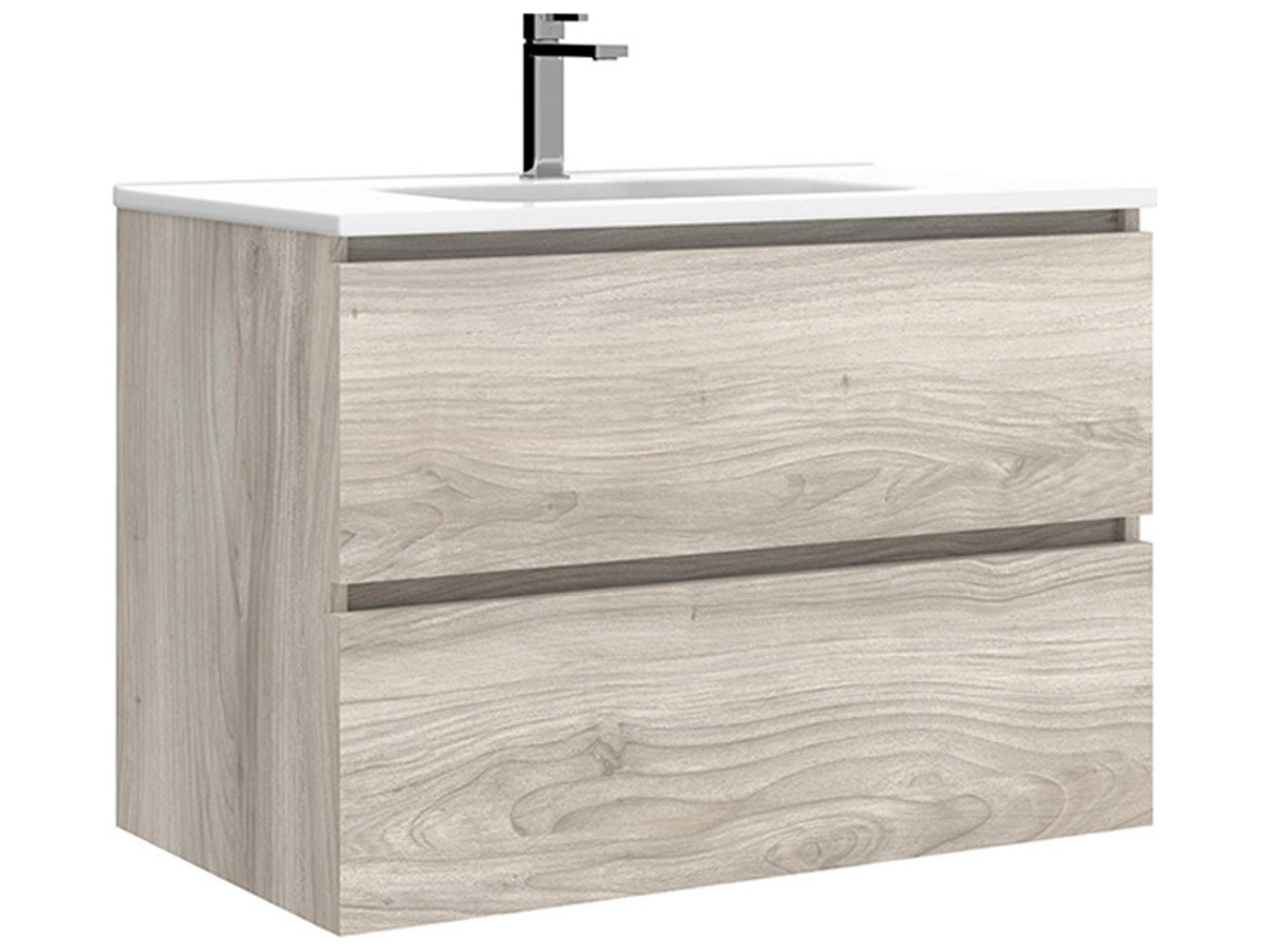 WS Bath Collections Flora Grey Pine Vanity
