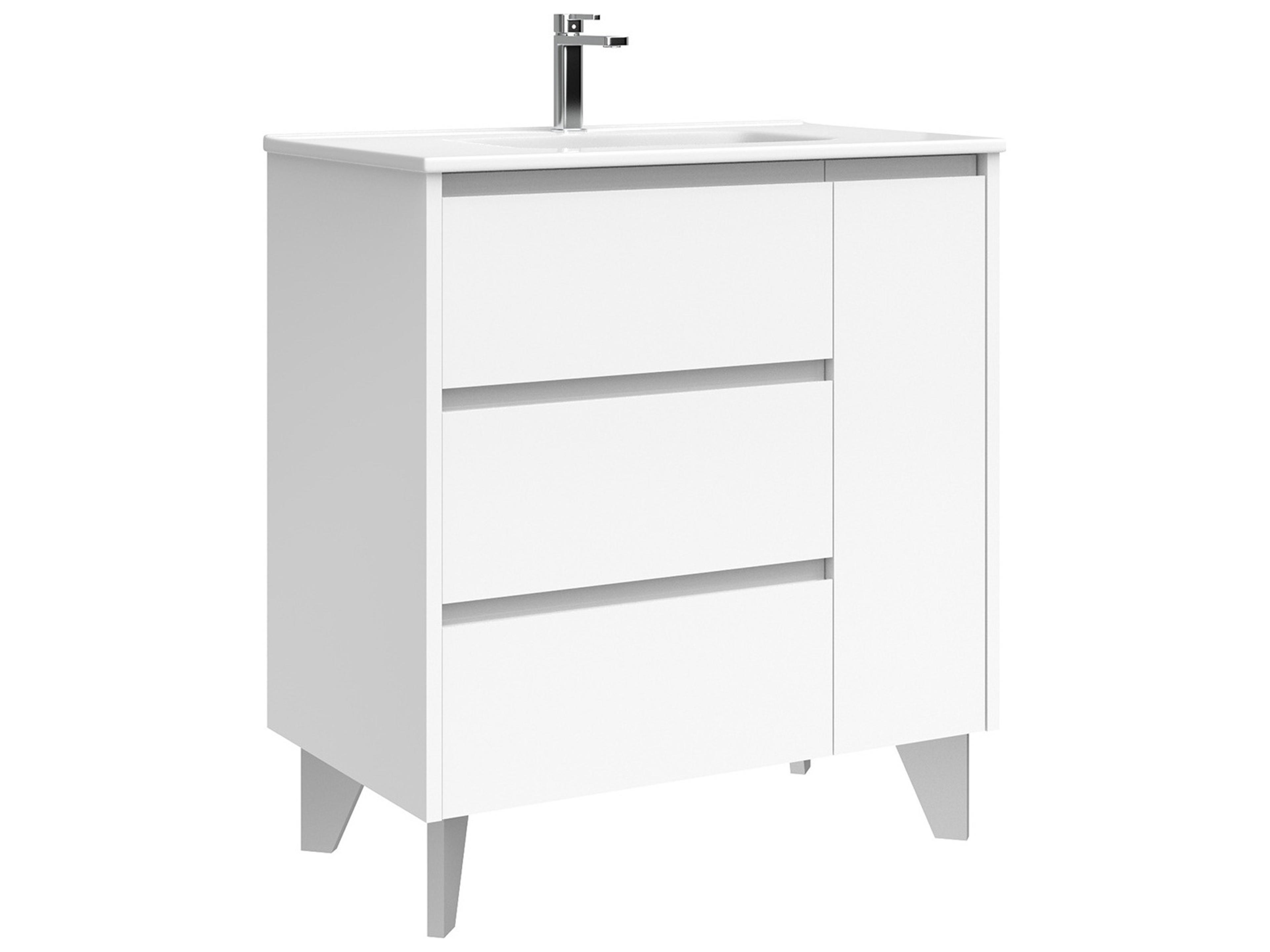 WS Bath Collections Lila Glossy White Vanity