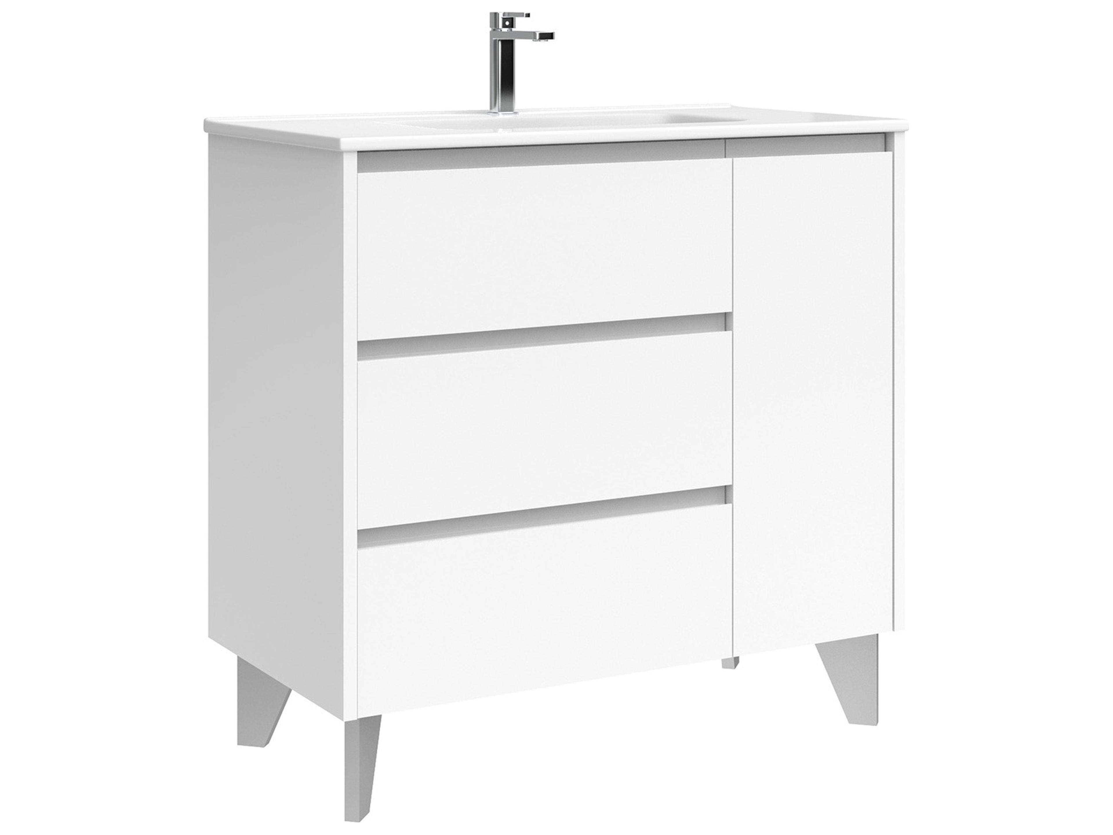 WS Bath Collections Lila Glossy White Vanity