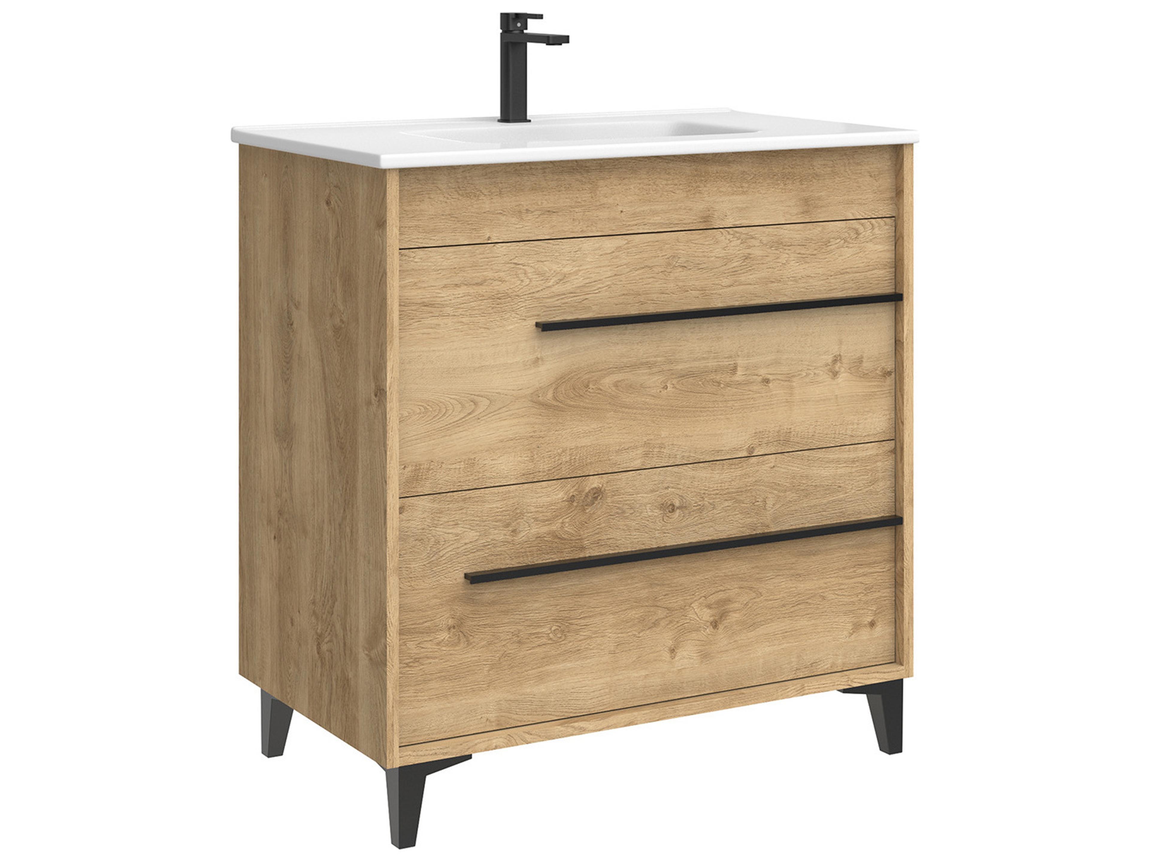 WS Bath Collections Lotus Natural Oak Vanity