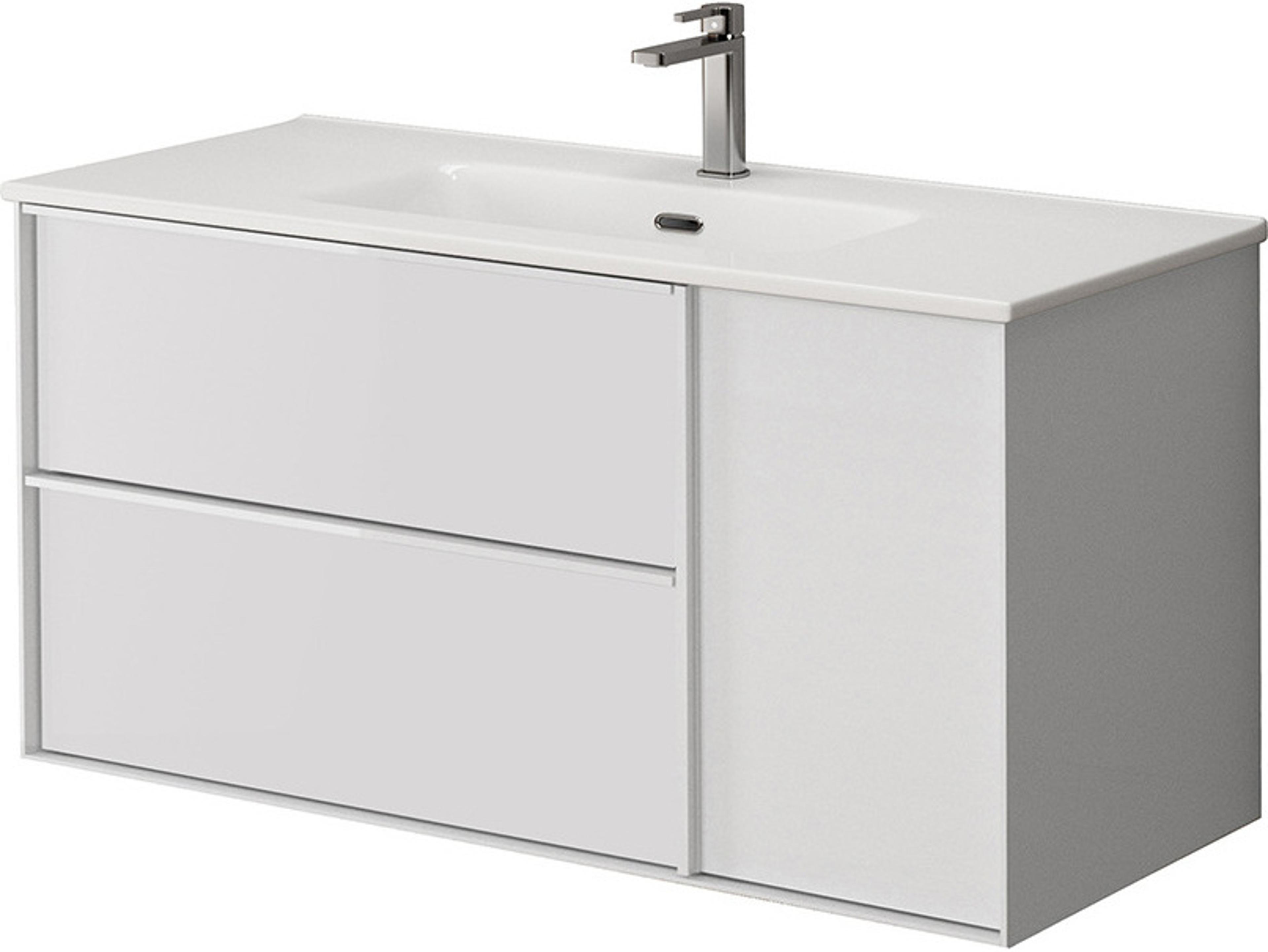 WS Bath Collections Palma Matte White Vanity