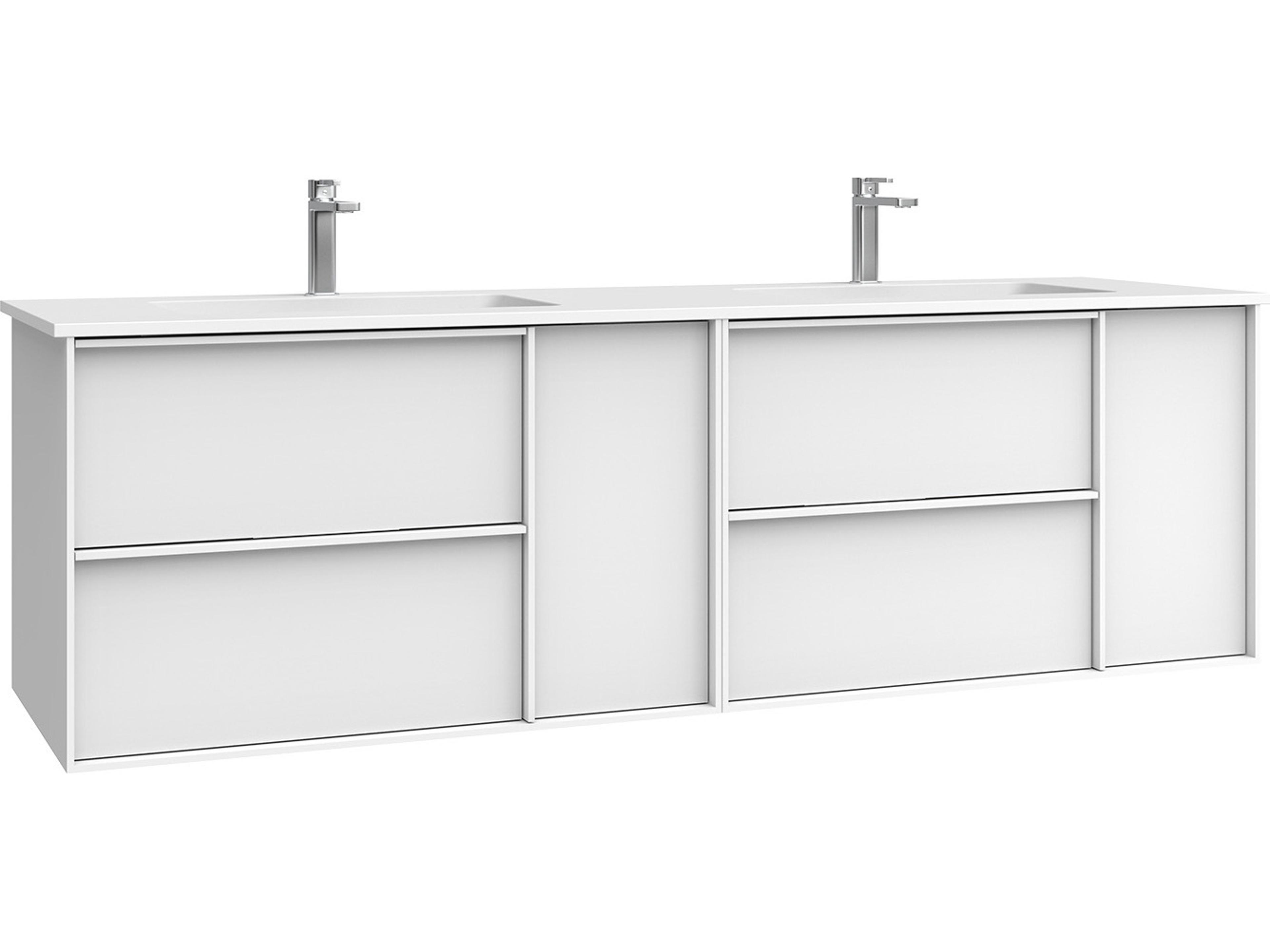 WS Bath Collections Palma Matte White Vanity