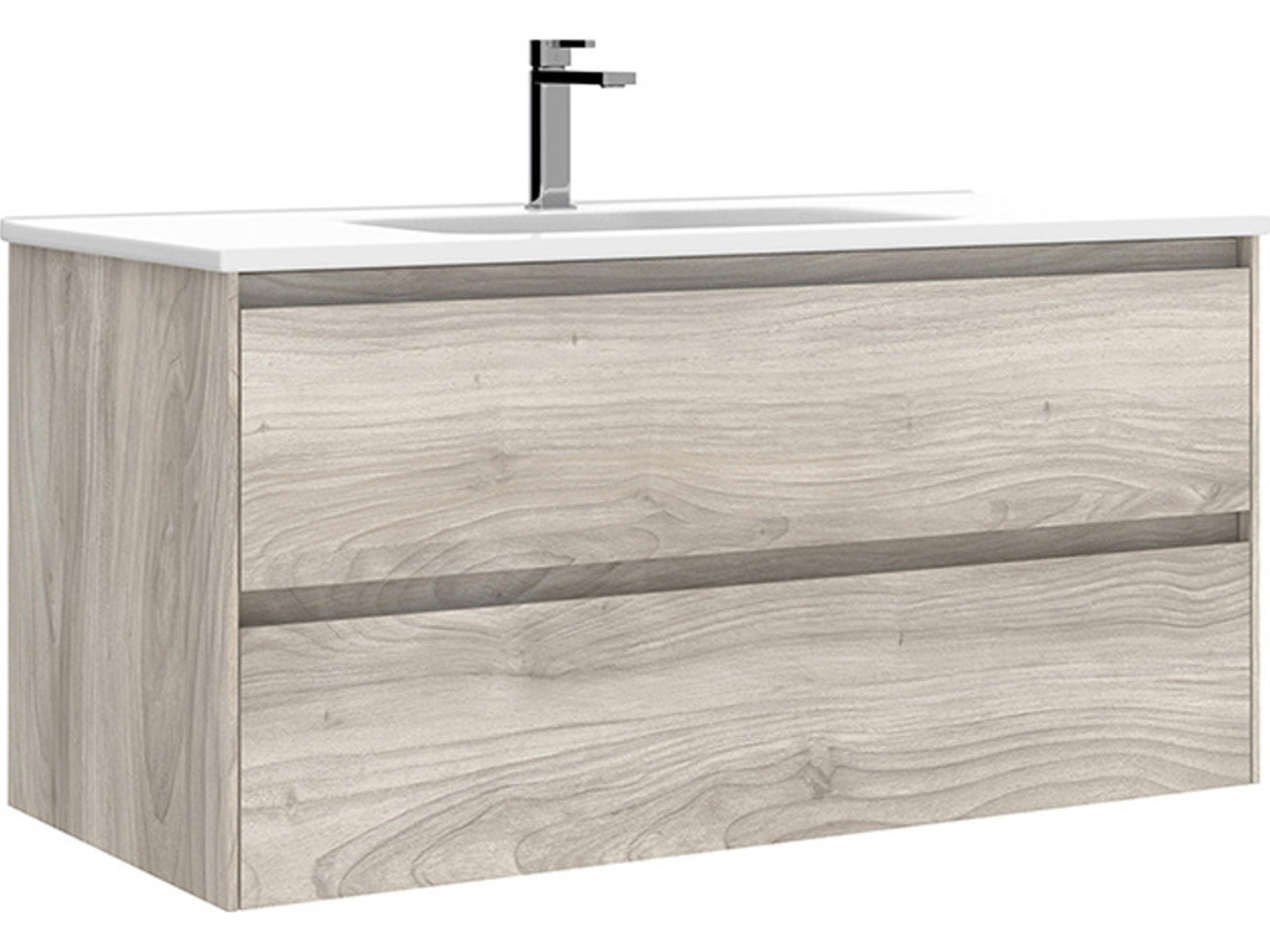 WS Bath Collections Perla Grey Pine Vanity