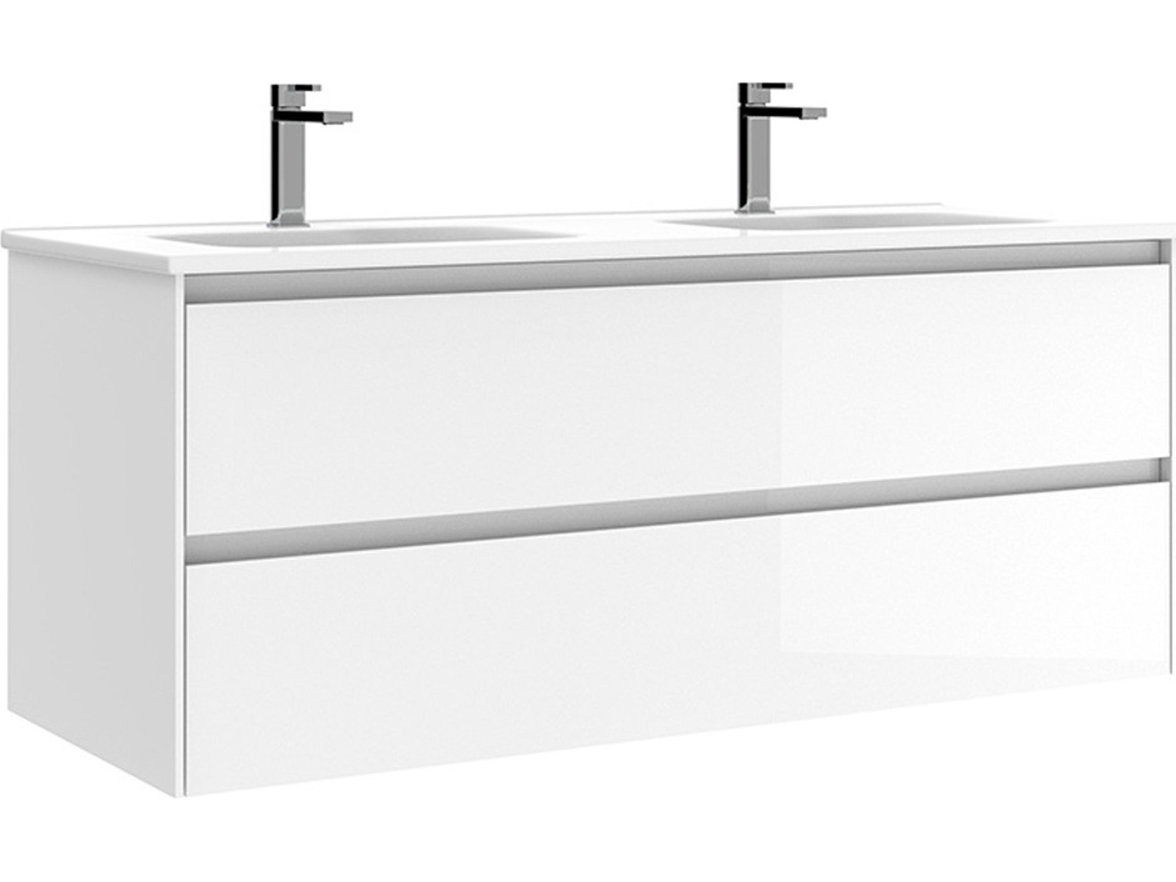 WS Bath Collections Perla Glossy White Vanity