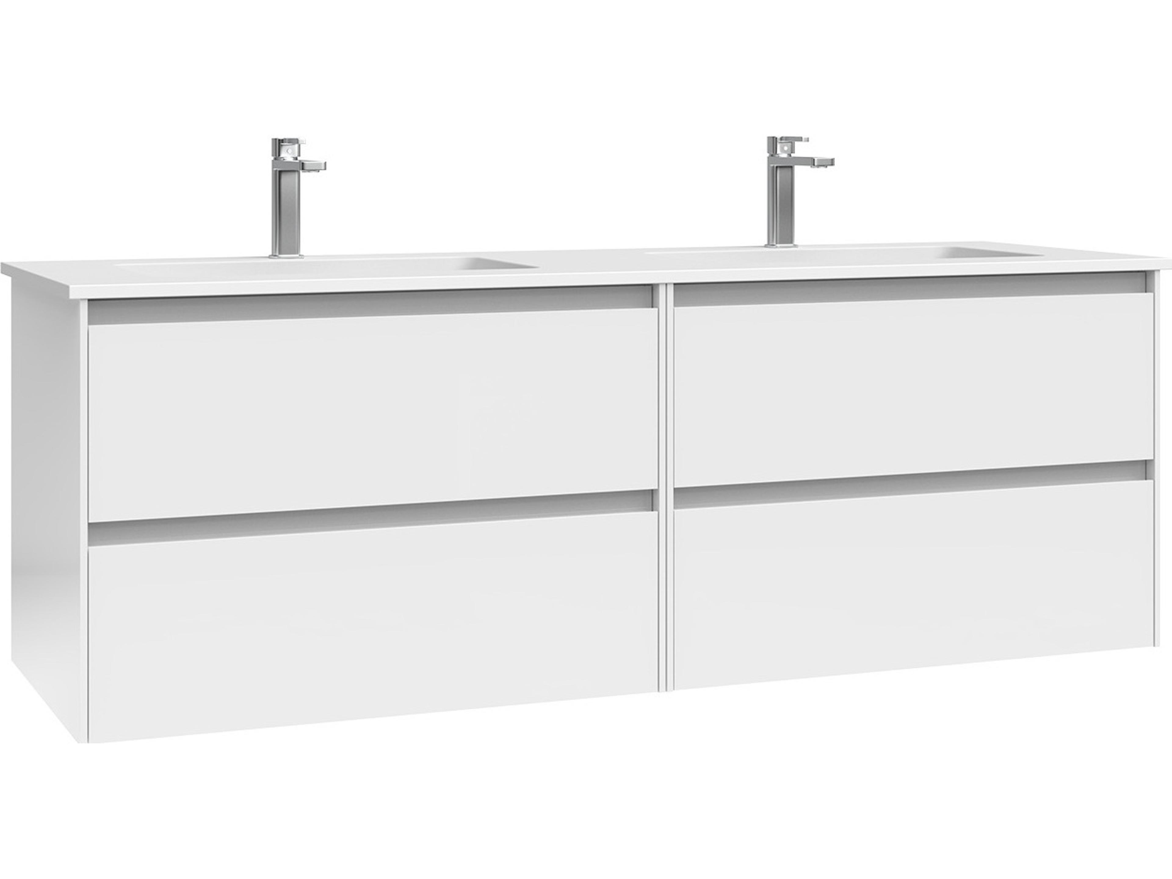 WS Bath Collections Perla Glossy White Vanity