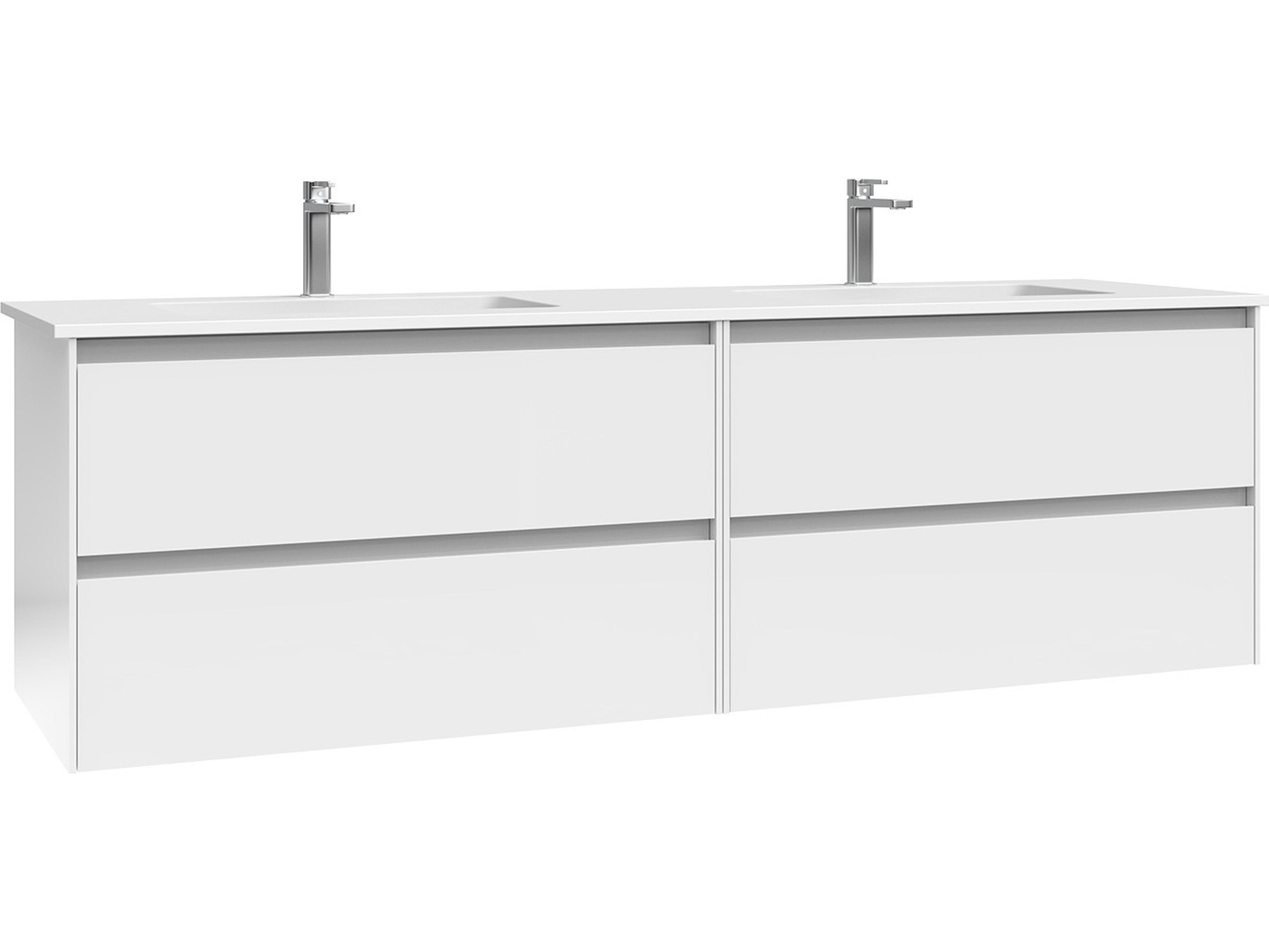 WS Bath Collections Perla Glossy White Vanity