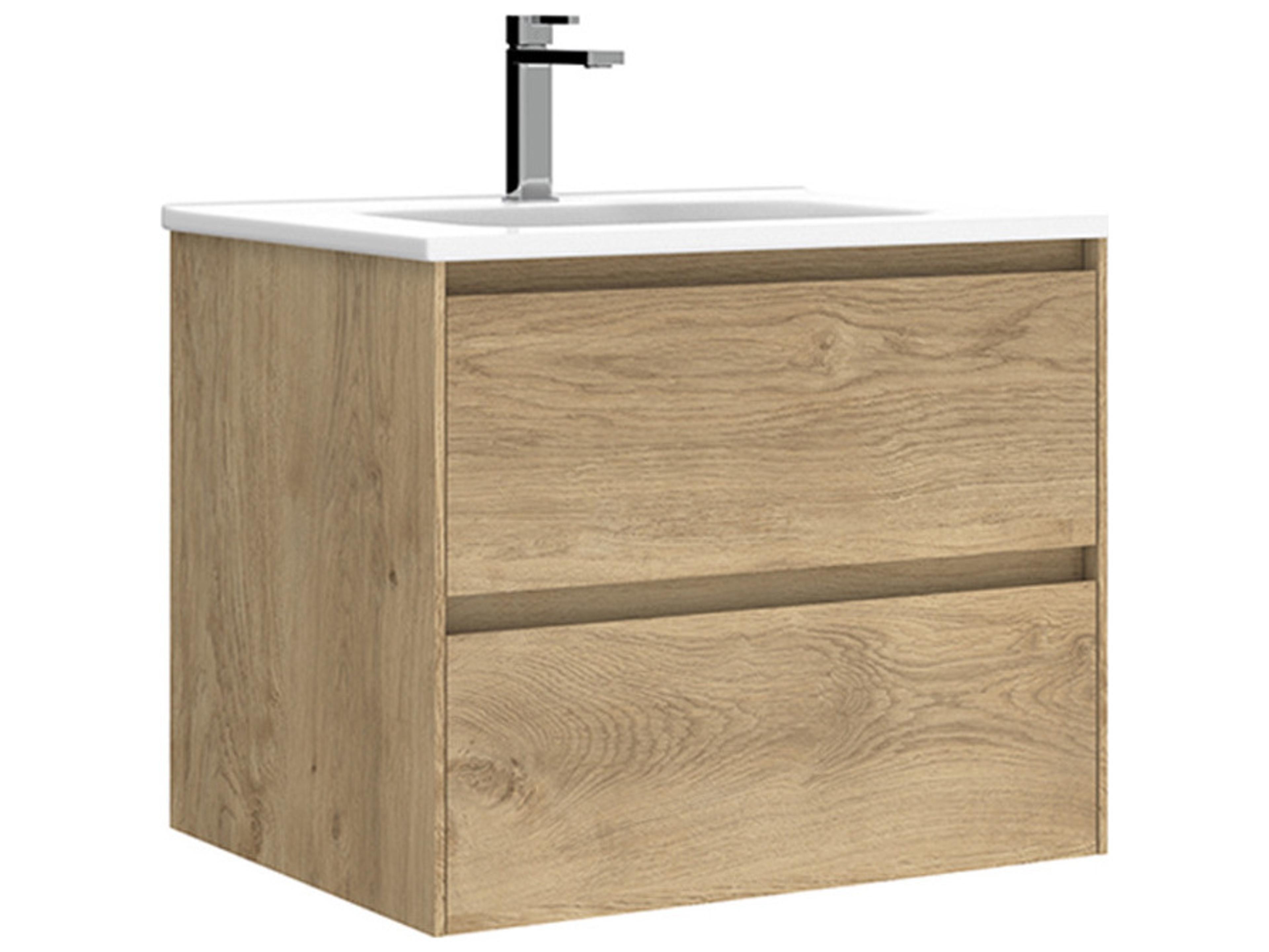 WS Bath Collections Perla Natural Oak Vanity